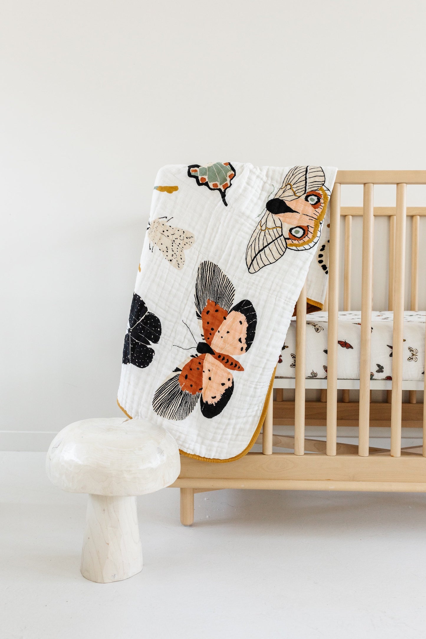 Butterfly Migration Crib Sheet - Chickadees Wooden Toys