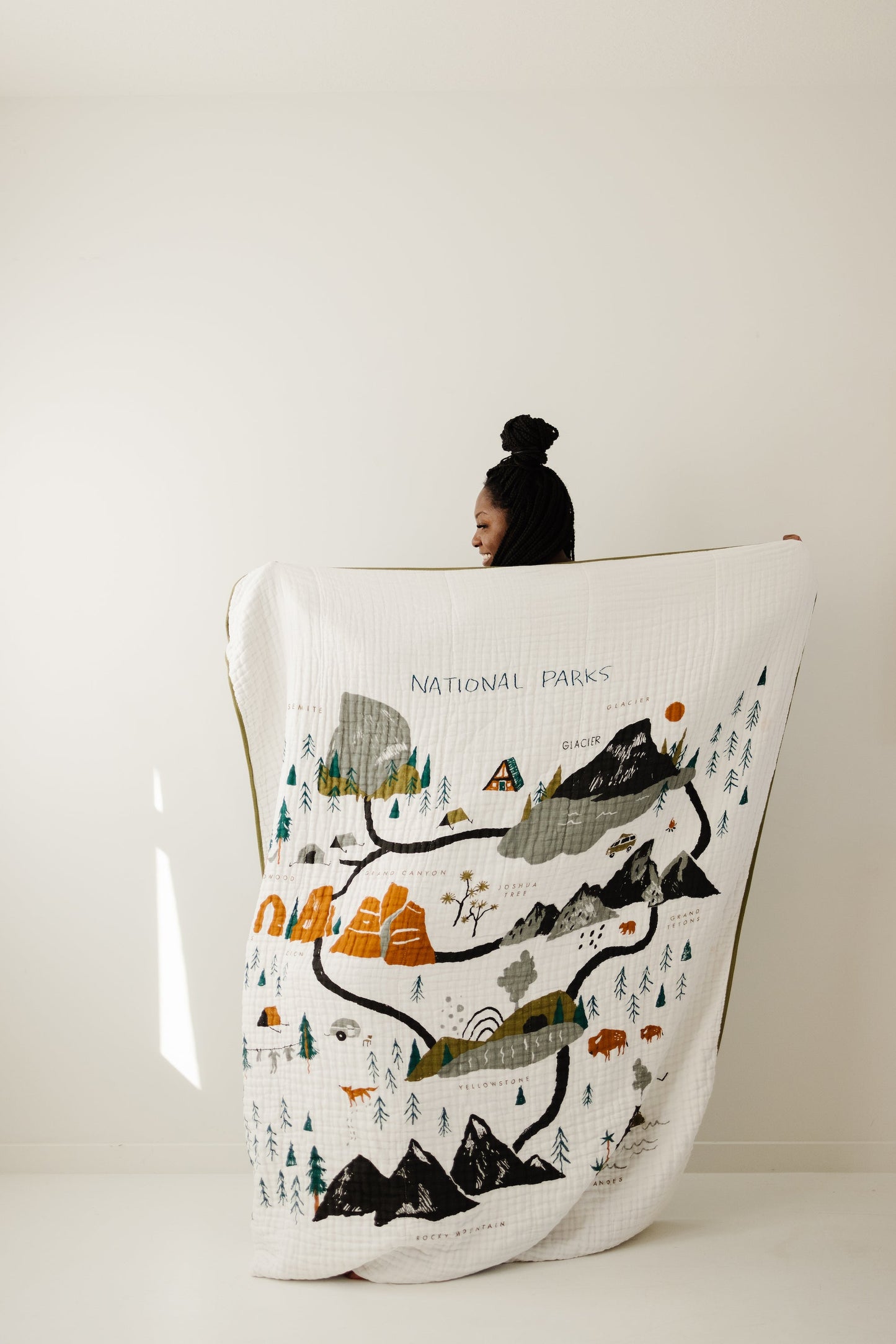 National Parks Throw Blanket - Chickadees Wooden Toys