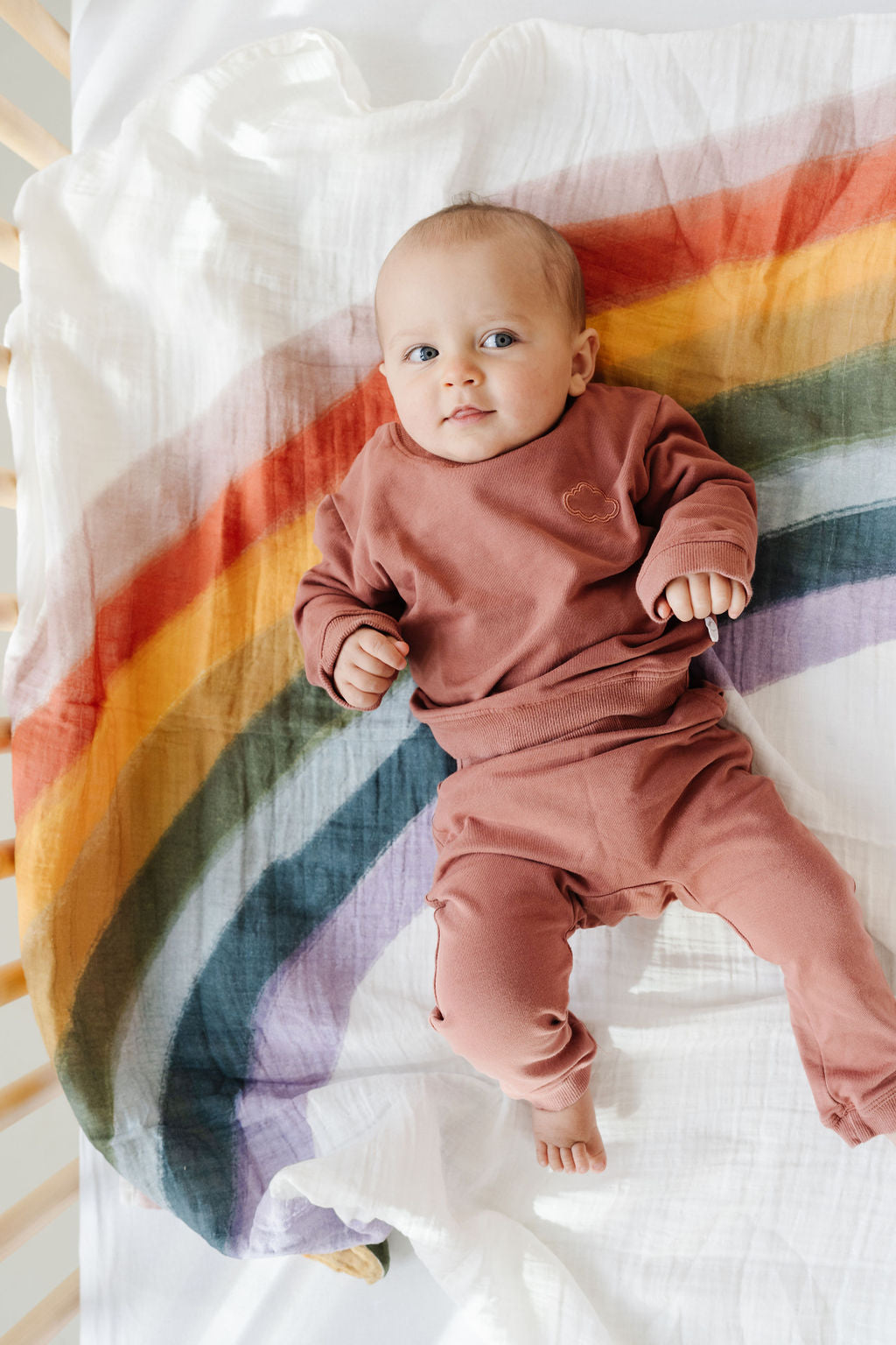 Rainbow Connection Swaddle - Chickadees Wooden Toys