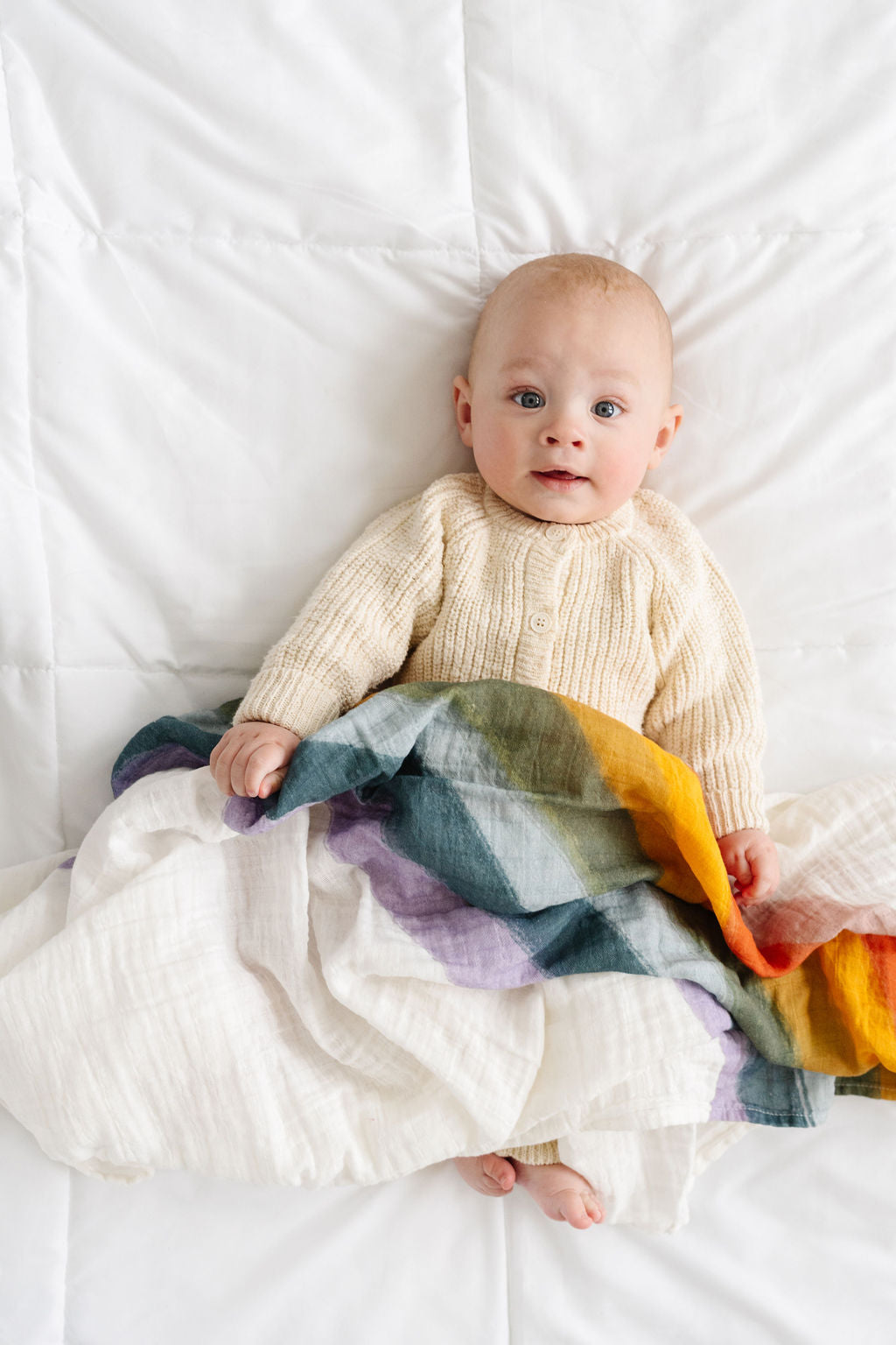 Rainbow Connection Swaddle - Chickadees Wooden Toys