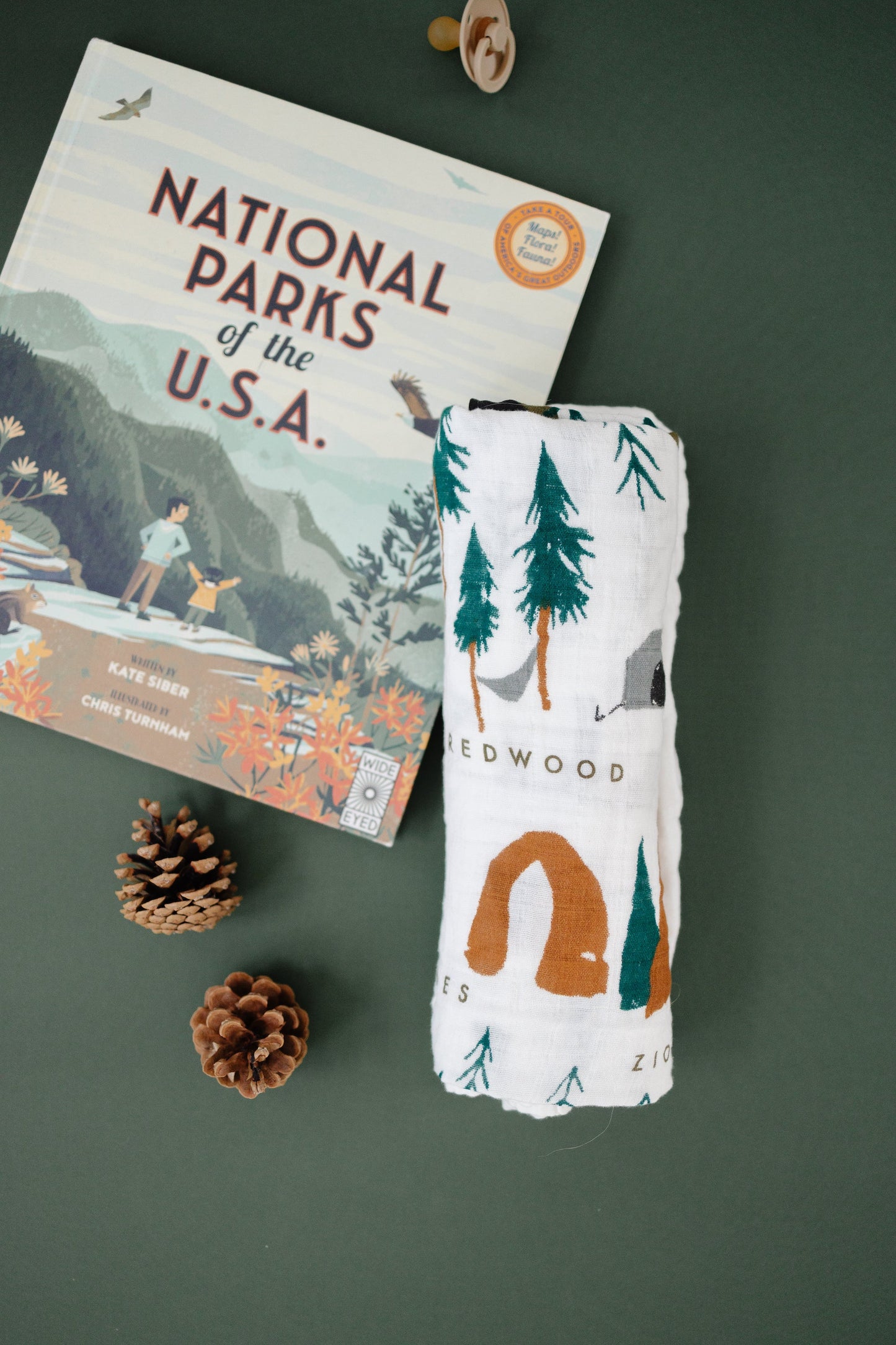 National Parks Swaddle - Chickadees Wooden Toys