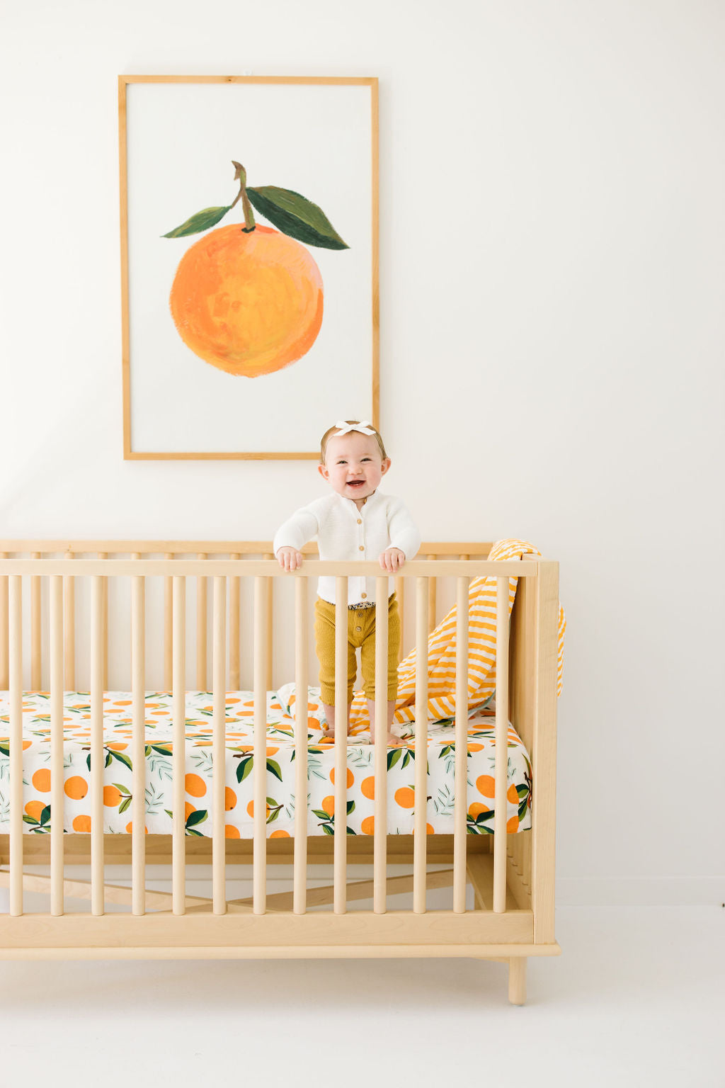 Clementine Crib Sheet - Chickadees Wooden Toys