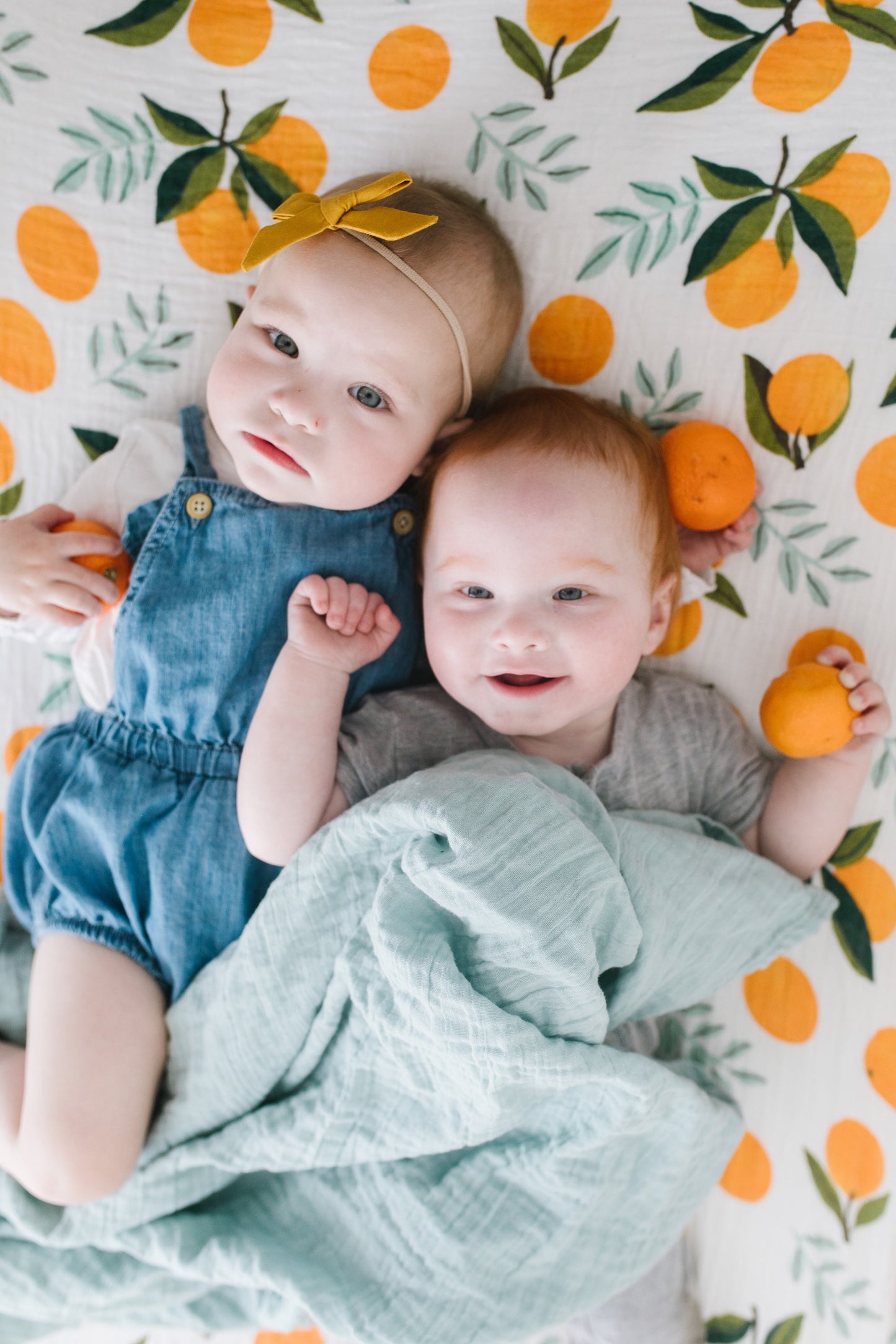 Clementine Crib Sheet - Chickadees Wooden Toys