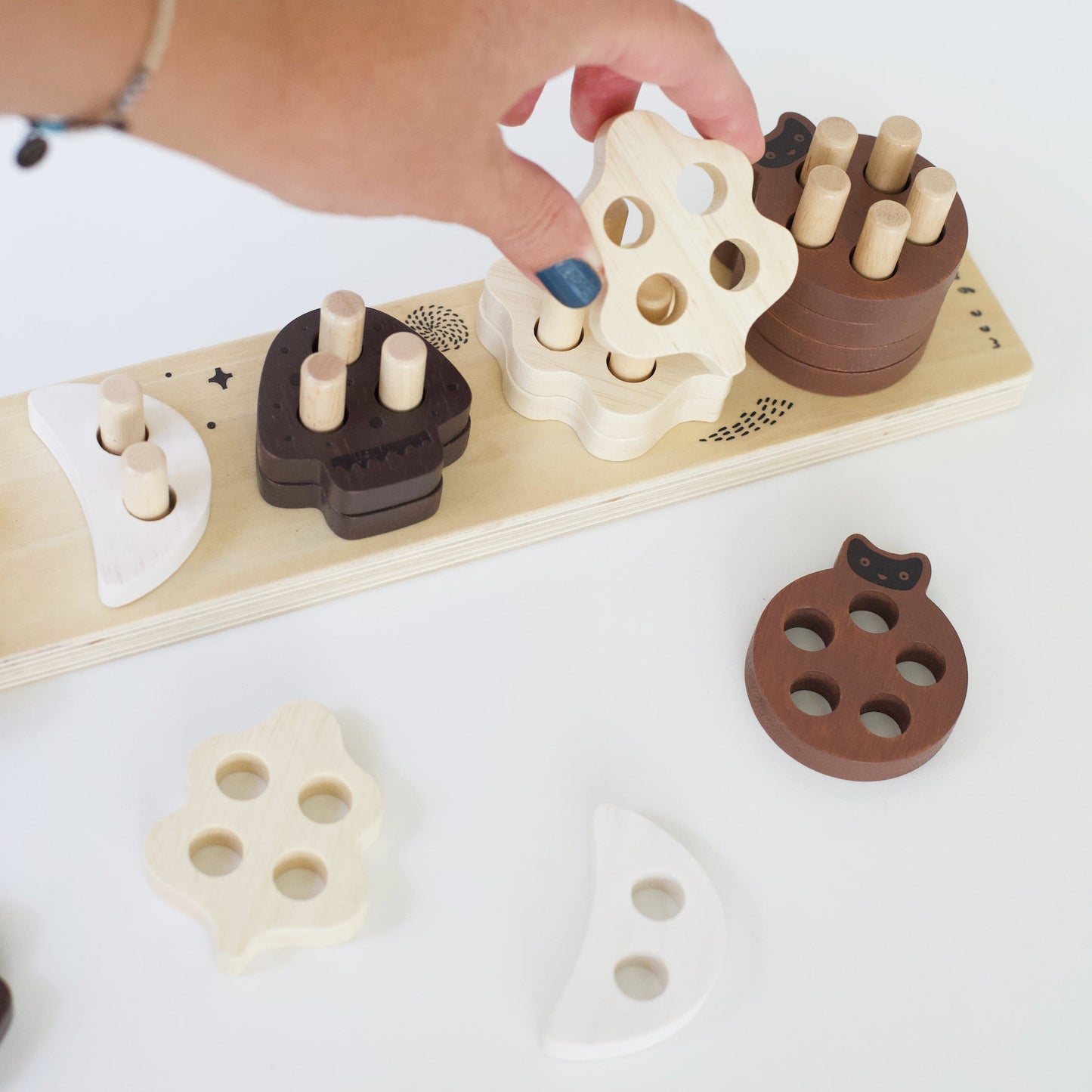 Count and Stack Toy - Chickadees Wooden Toys