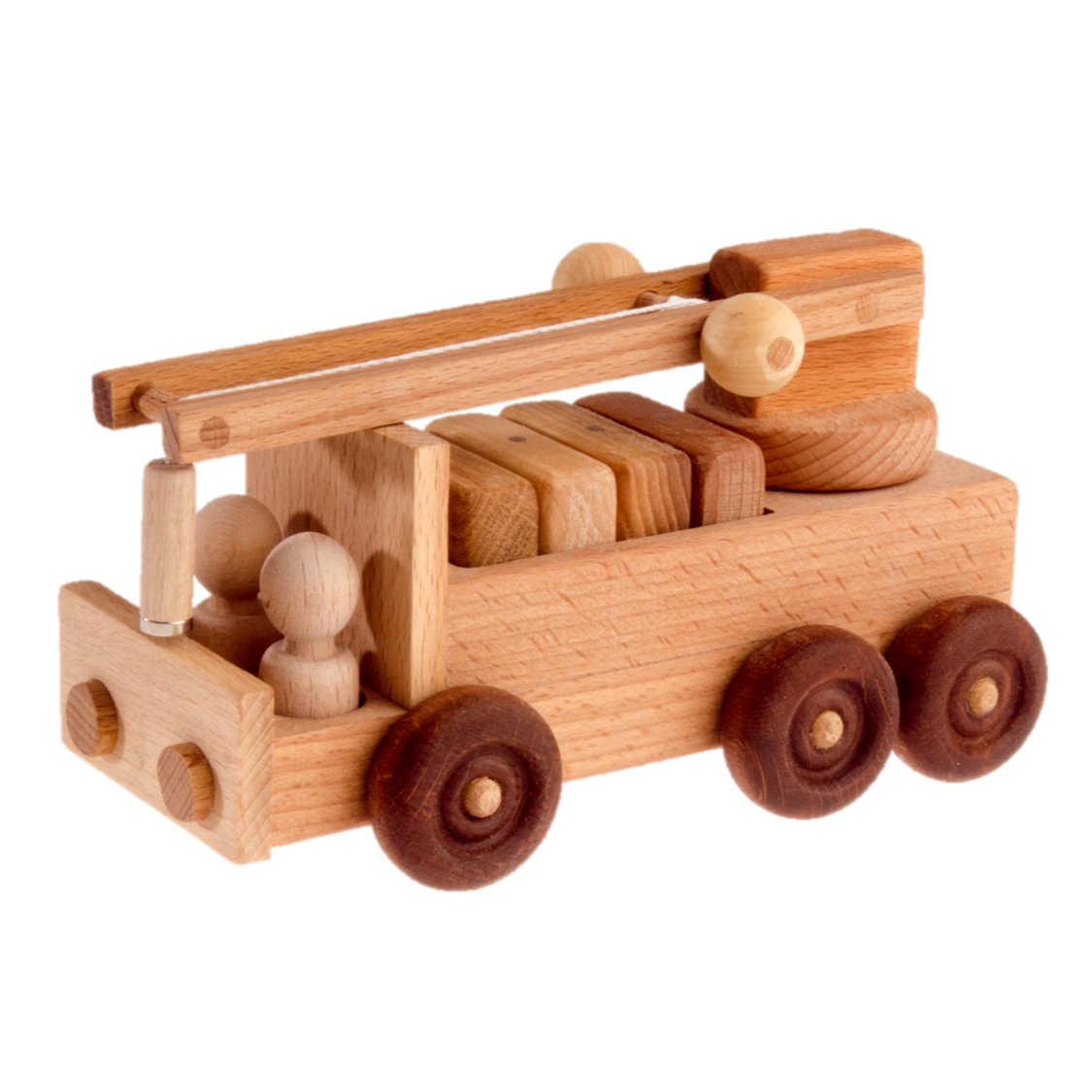 Wooden Crane Toy Truck