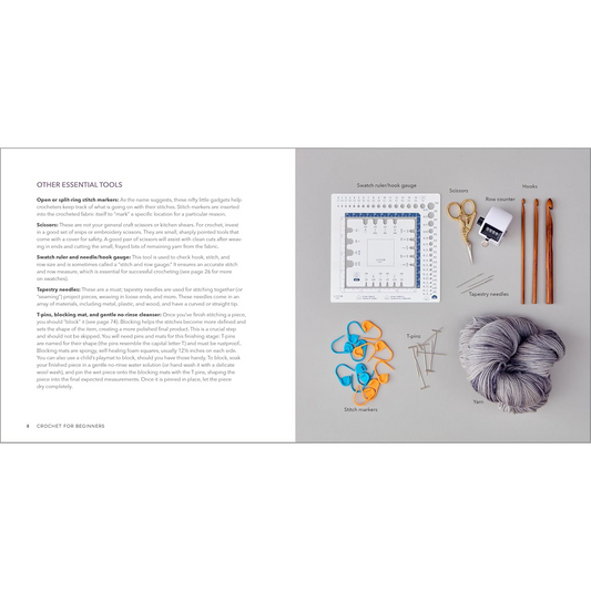 Crochet for Beginners: A Stitch Dictionary with Step-by-Step Illustrations and 10 Easy Projects (Spiral Bound)