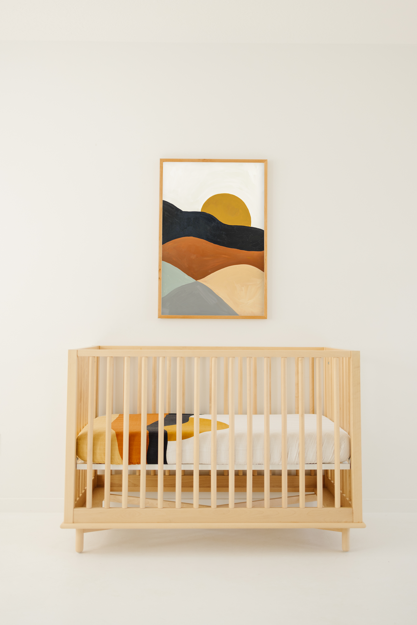 Sunset Crib Sheet - Chickadees Wooden Toys