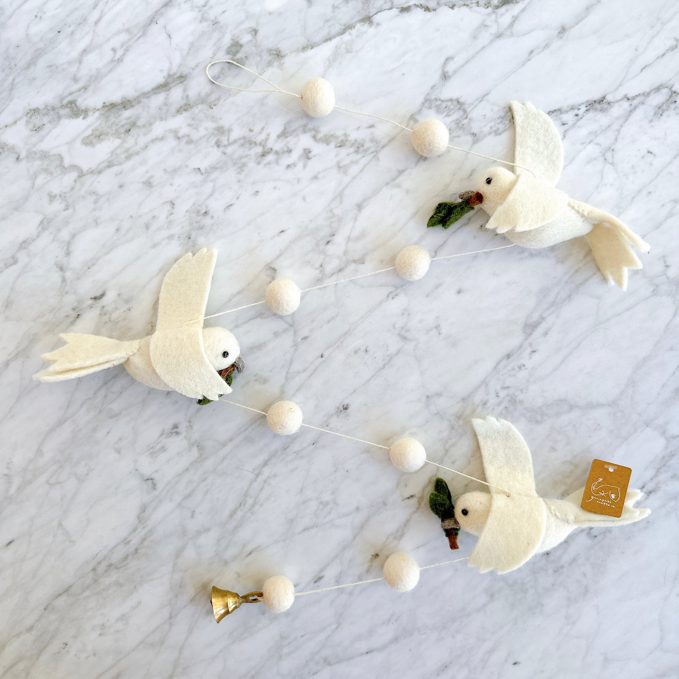 Dove Garland - Chickadees Wooden Toys