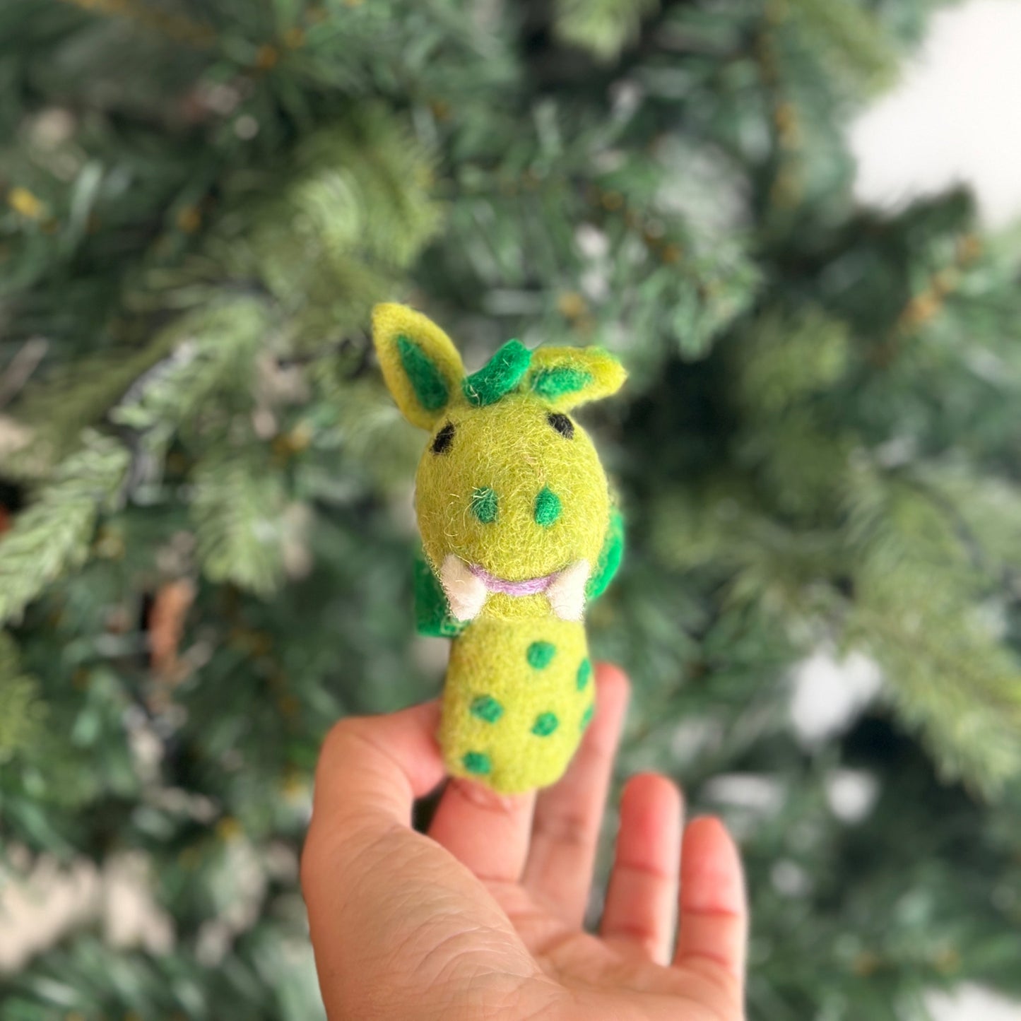 Dragon Finger Puppet - Chickadees Wooden Toys