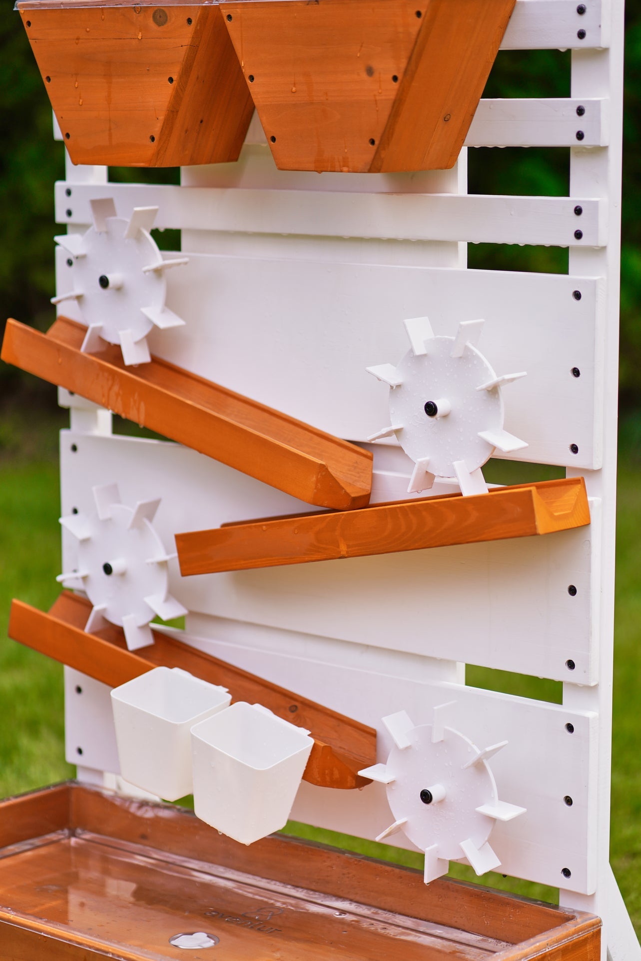 Avenlur Large Wooden Water Table – Multi-Level Sensory Play Station - Chickadees Wooden Toys