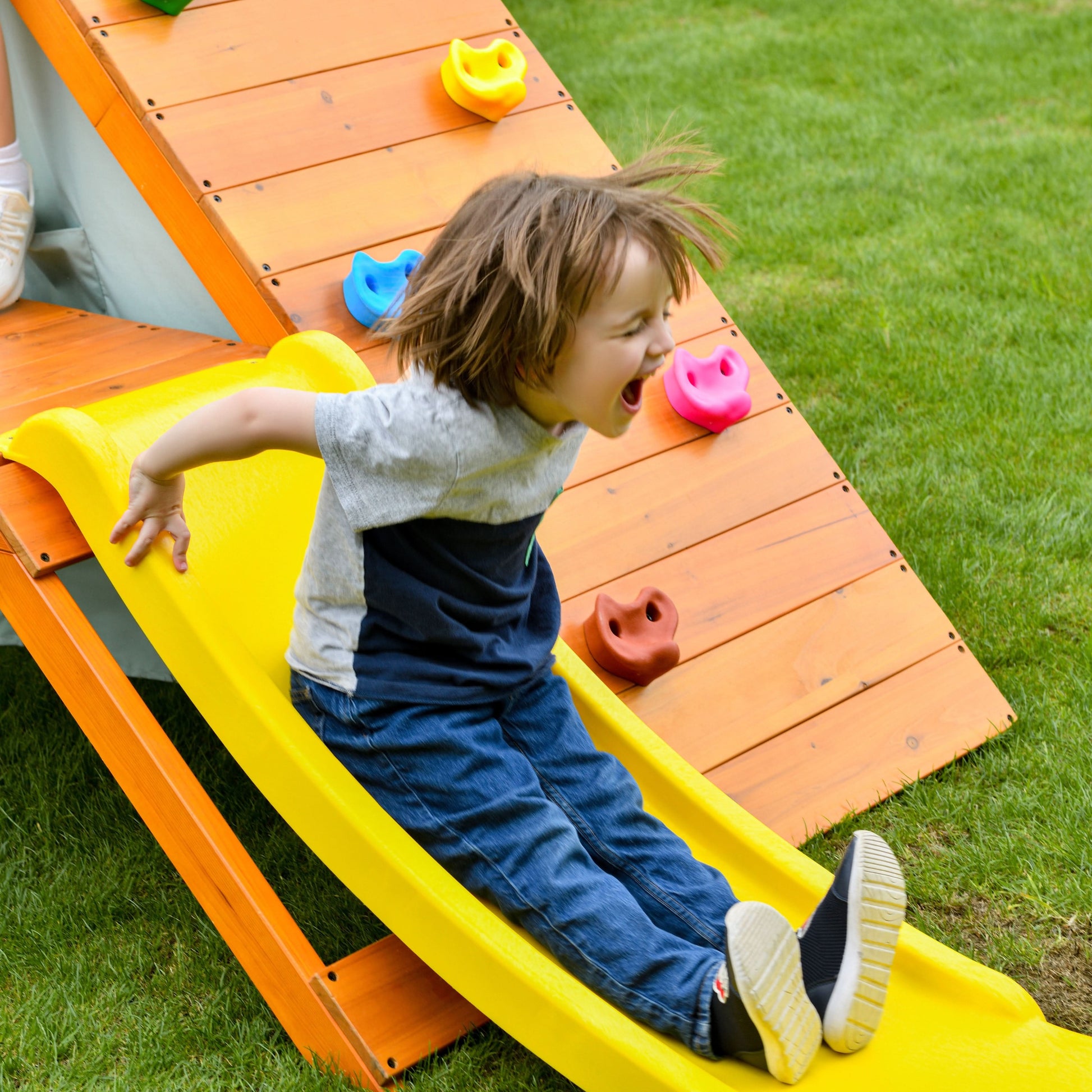 Palm - 5-in-1 Outdoor and Indoor Playground Playset - Chickadees Wooden Toys