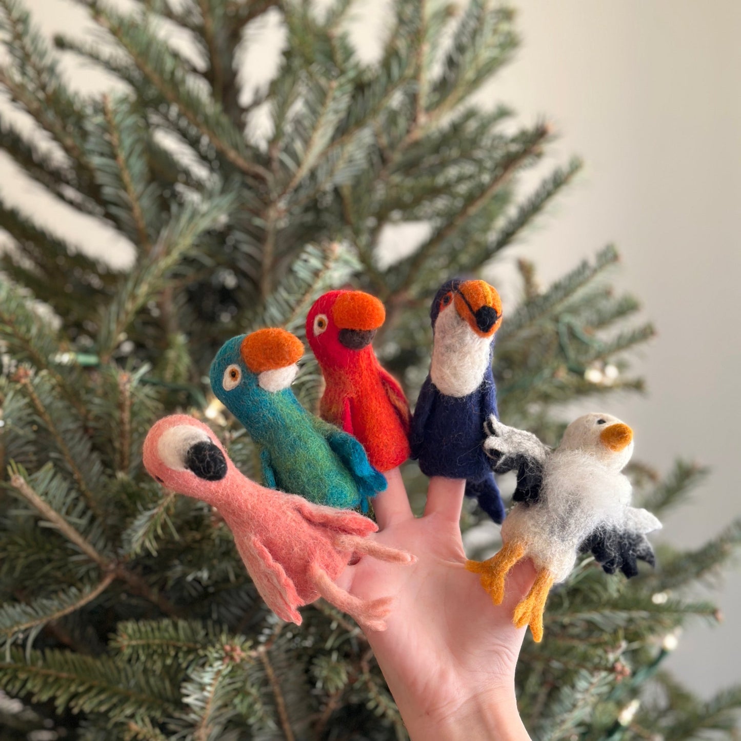 Eagle Finger Puppet - Chickadees Wooden Toys