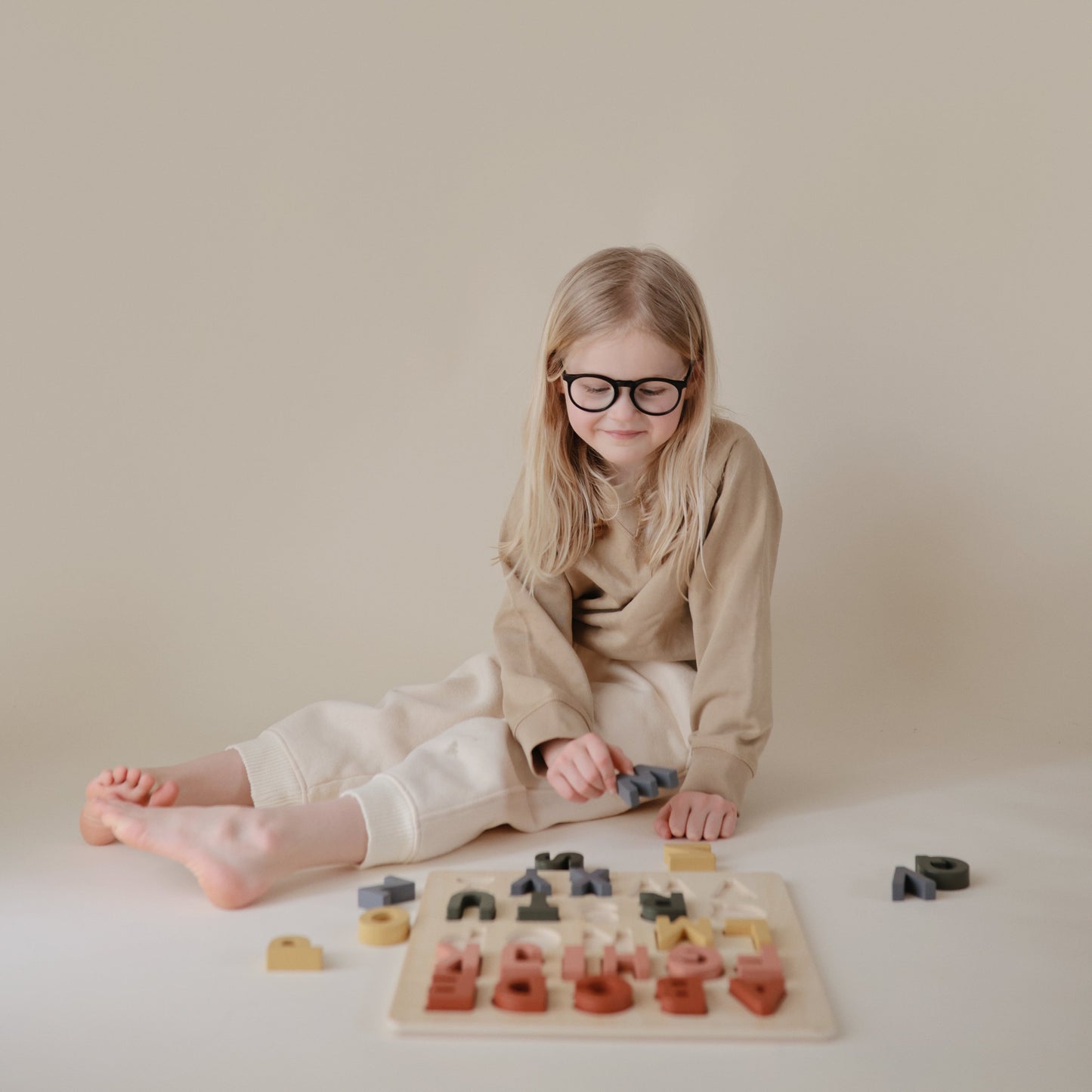 Wooden Alphabet Puzzle - Chickadees Wooden Toys