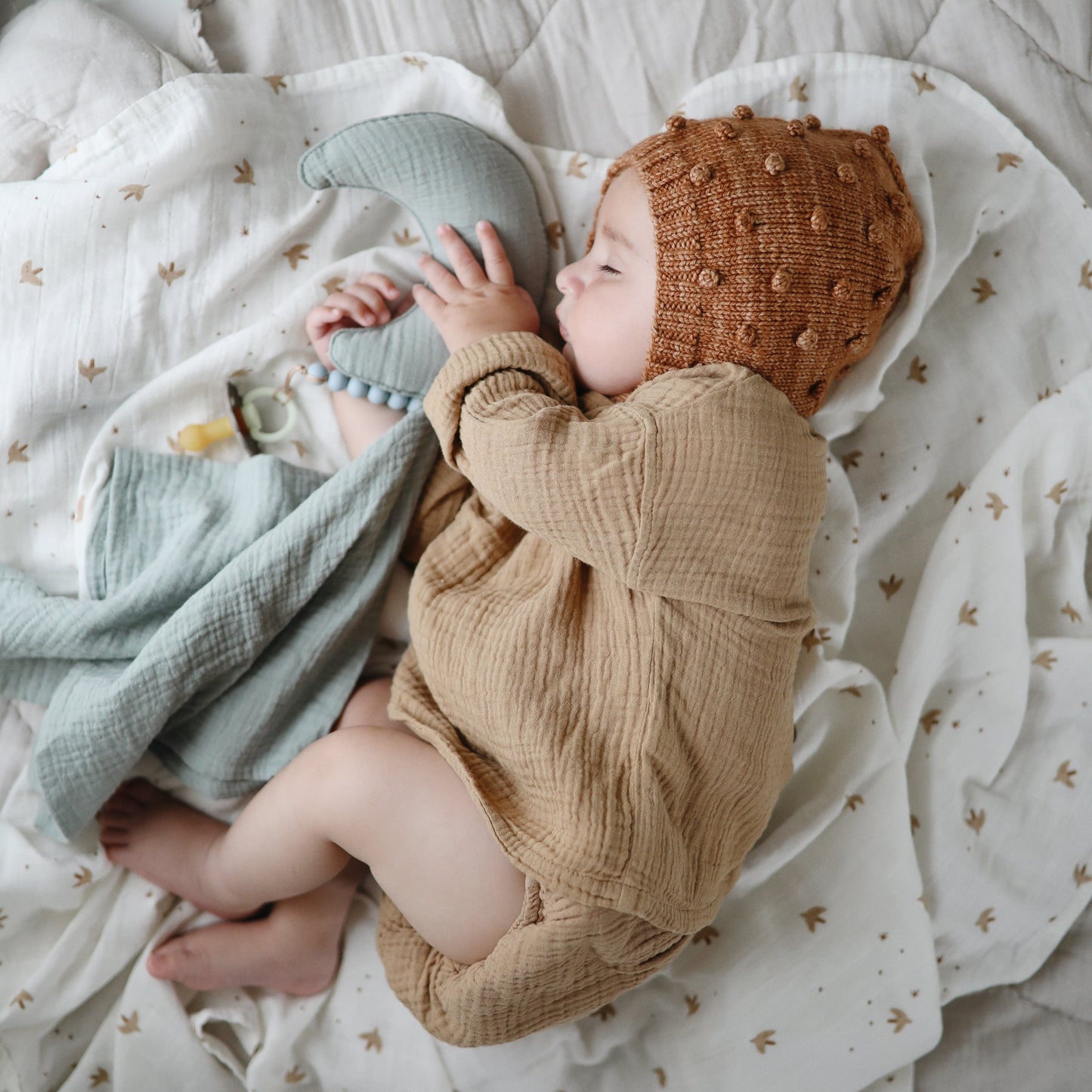 Organic Cotton Muslin Swaddle Blanket - Chickadees Wooden Toys