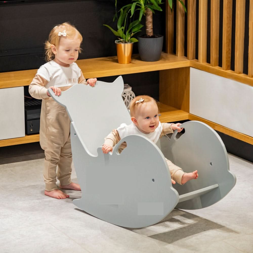 Ellery- Dolphin Rocking Chair - Chickadees Wooden Toys