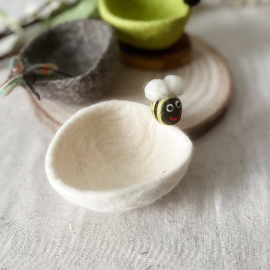Garden Bug Felt Mini Bowls - Chickadees Wooden Toys