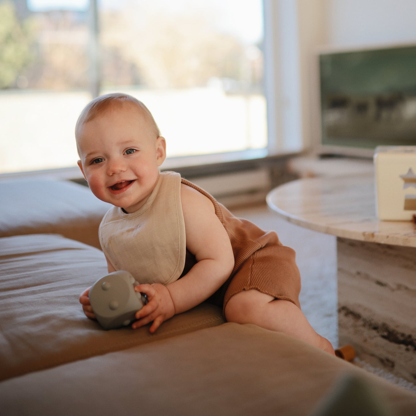 Muslin Bib - Chickadees Wooden Toys