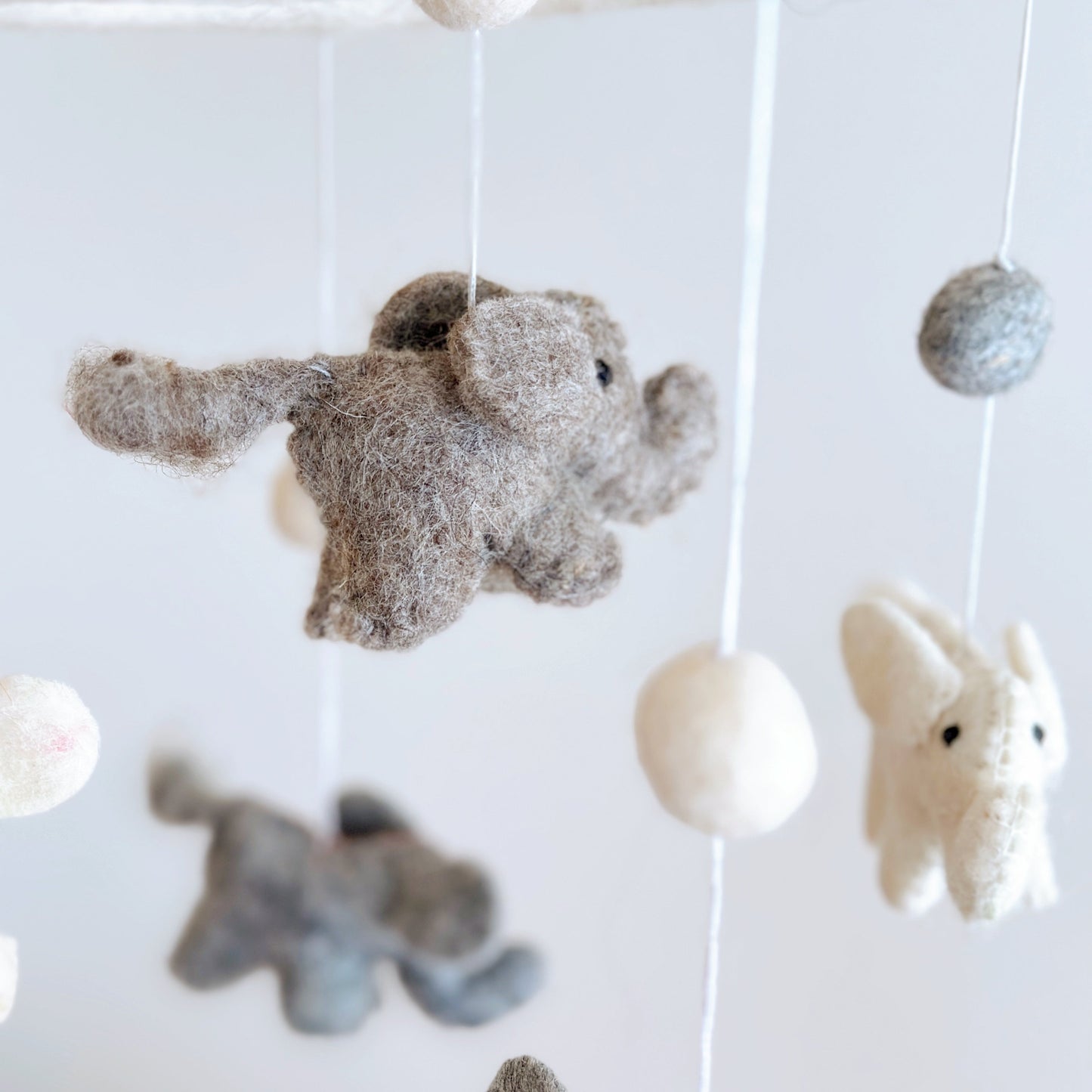 Felt Baby Mobile - Mini Elephant - Chickadees Wooden Toys