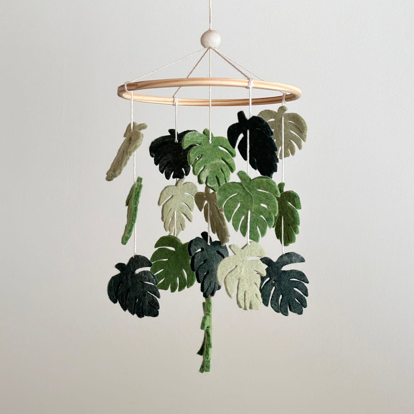 Felt Baby Mobile - Monstera Serenity - Chickadees Wooden Toys