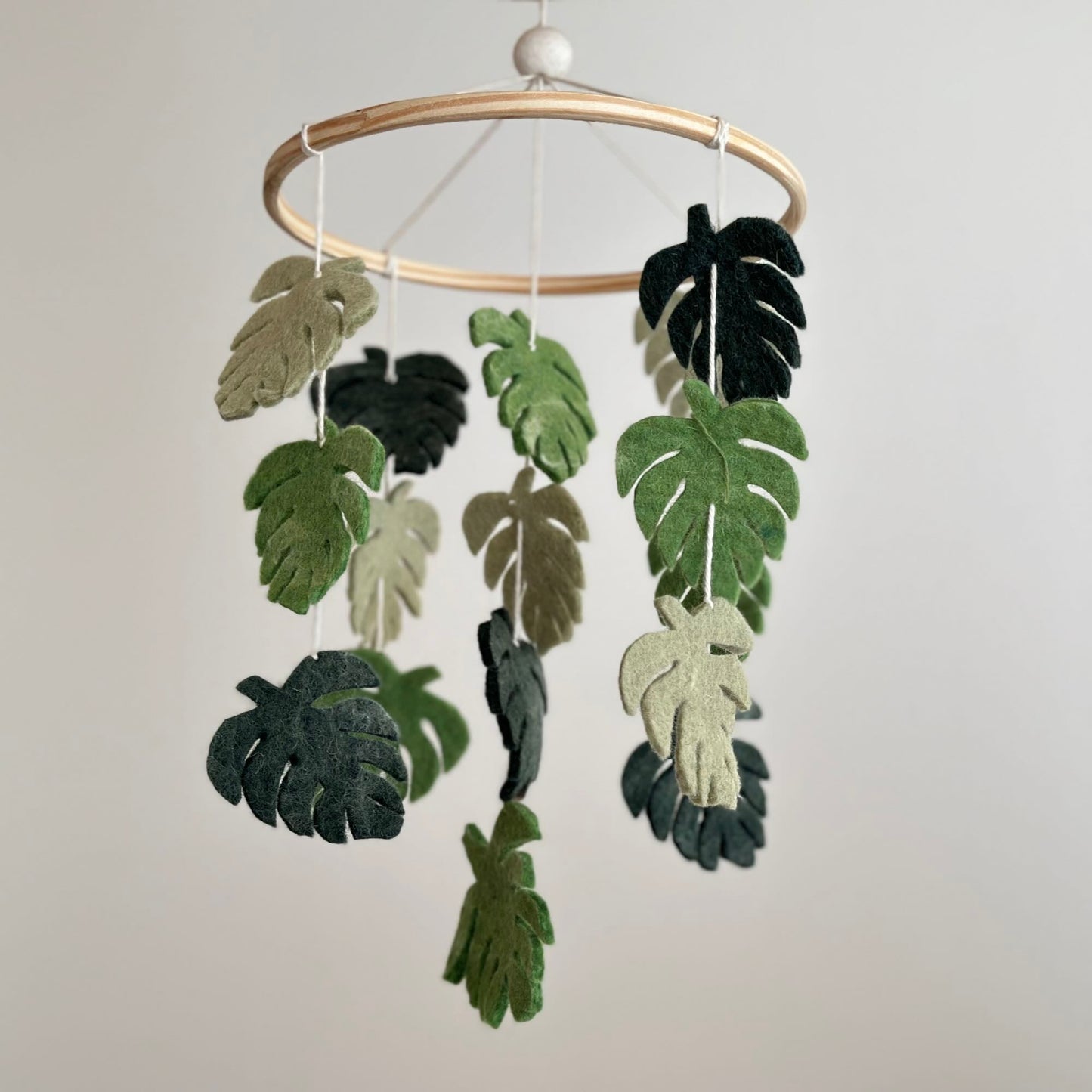 Felt Baby Mobile - Monstera Serenity - Chickadees Wooden Toys