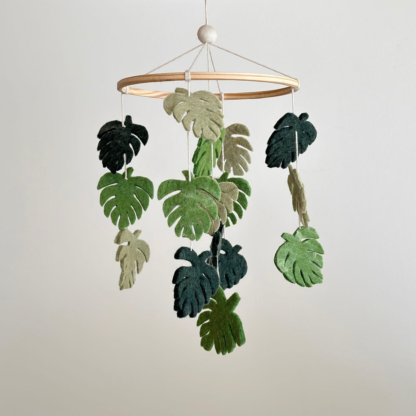 Felt Baby Mobile - Monstera Serenity - Chickadees Wooden Toys