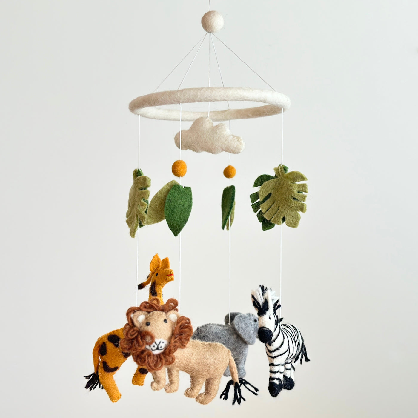 Felt Baby Mobile - Safari Jungle - Chickadees Wooden Toys