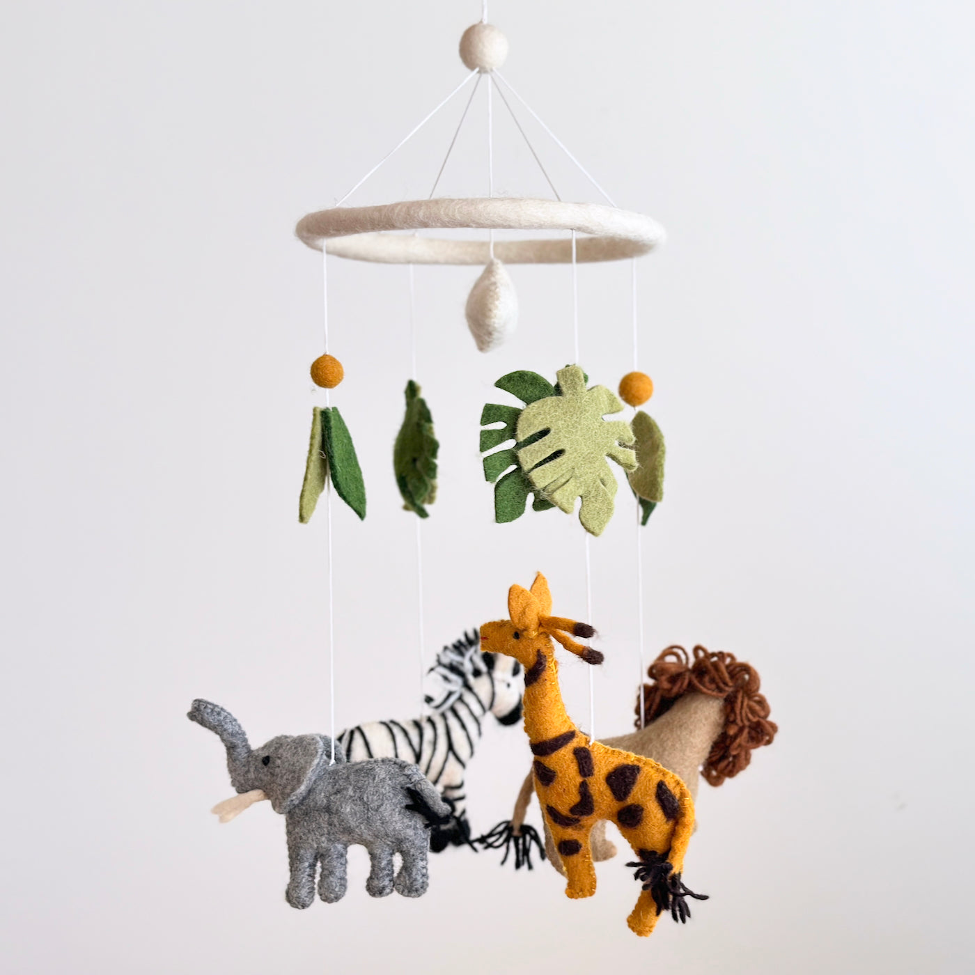 Felt Baby Mobile - Safari Jungle - Chickadees Wooden Toys
