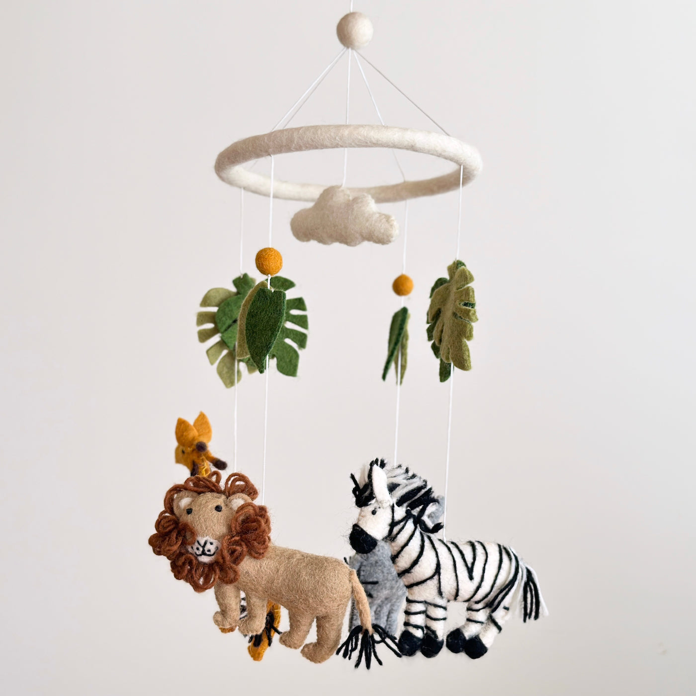 Felt Baby Mobile - Safari Jungle - Chickadees Wooden Toys