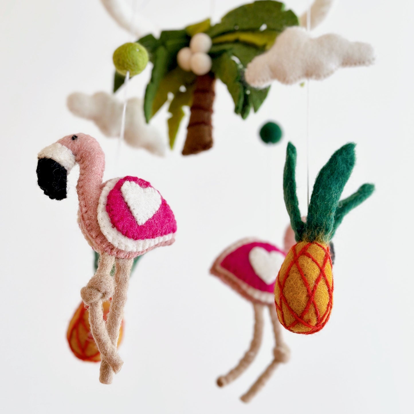 Felt Baby Mobile - Tropical Trio - Chickadees Wooden Toys