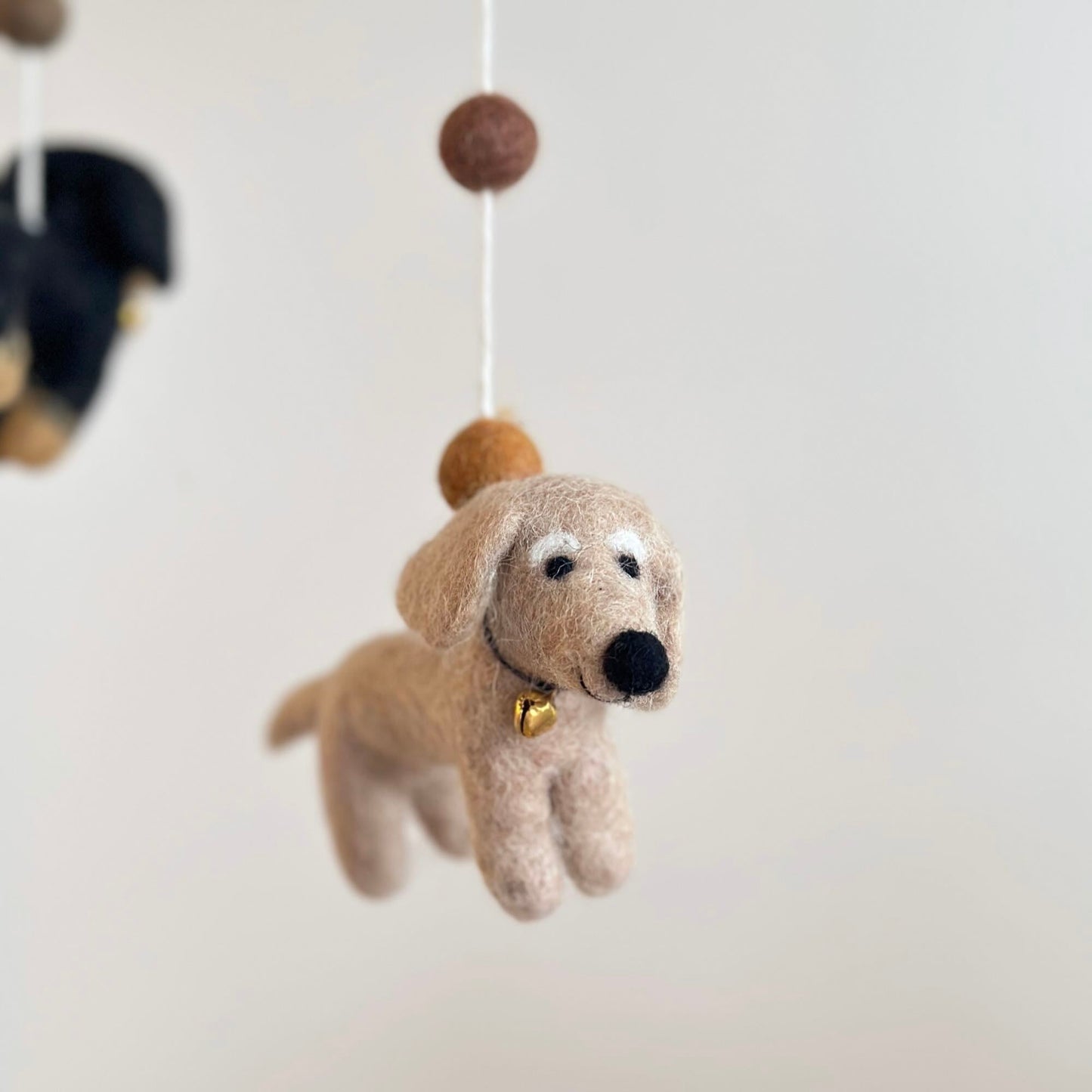 Felt Dachshund Dog Baby Mobile - Chickadees Wooden Toys