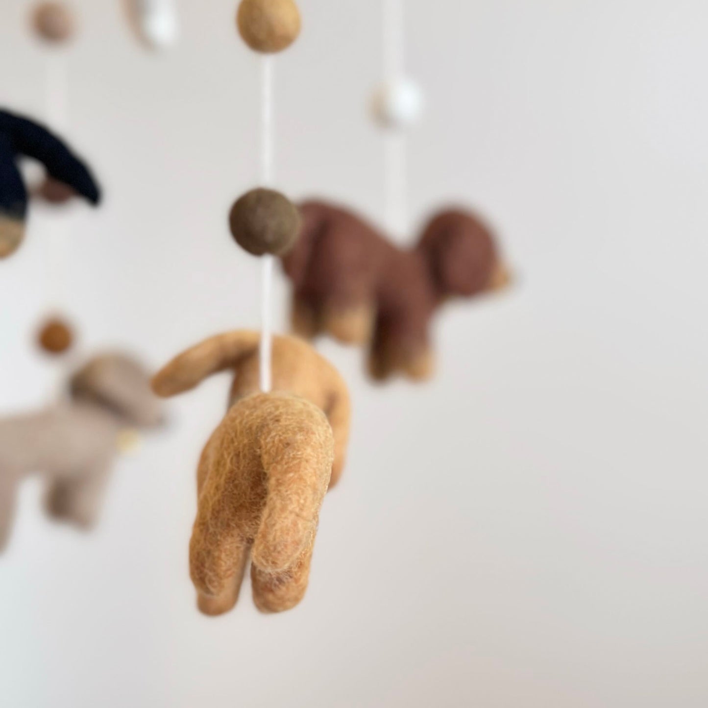 Felt Dachshund Dog Baby Mobile - Chickadees Wooden Toys