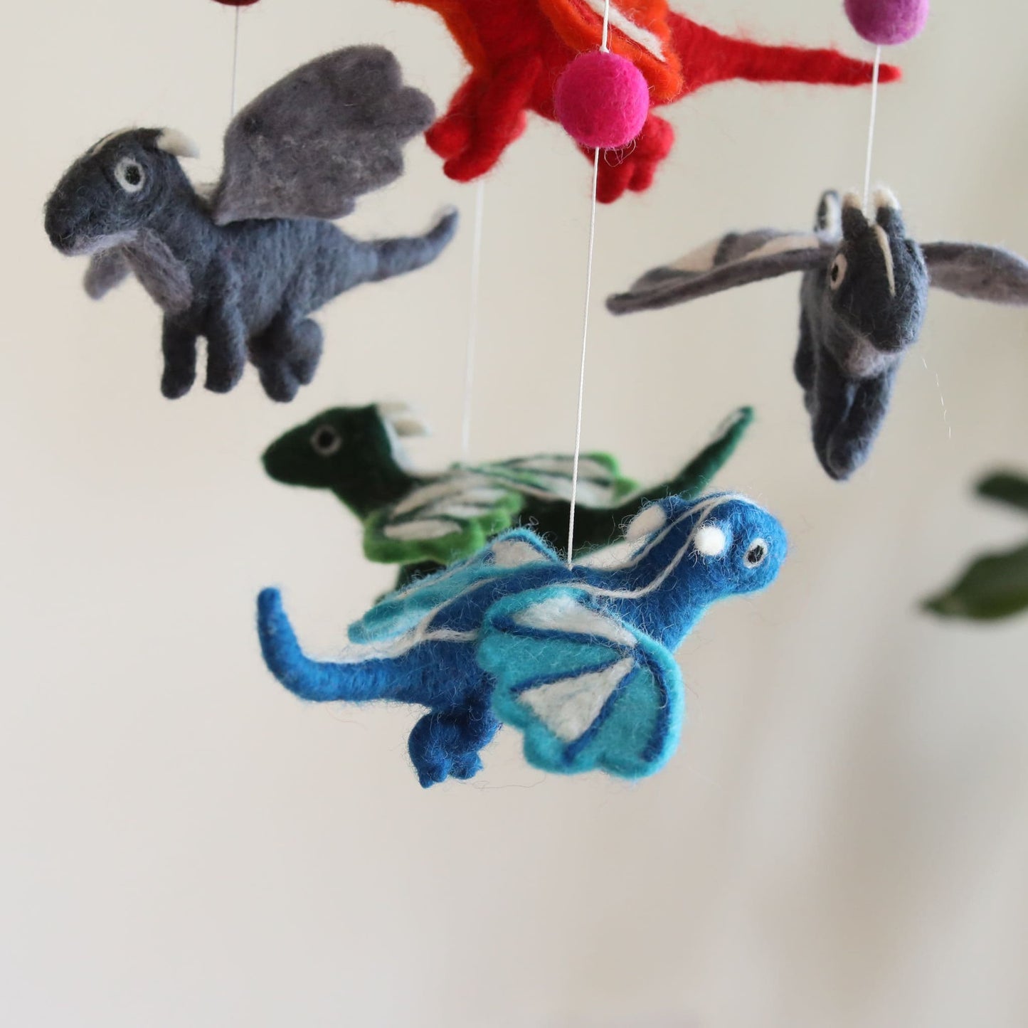 Felt Dragon Baby Mobile - Chickadees Wooden Toys