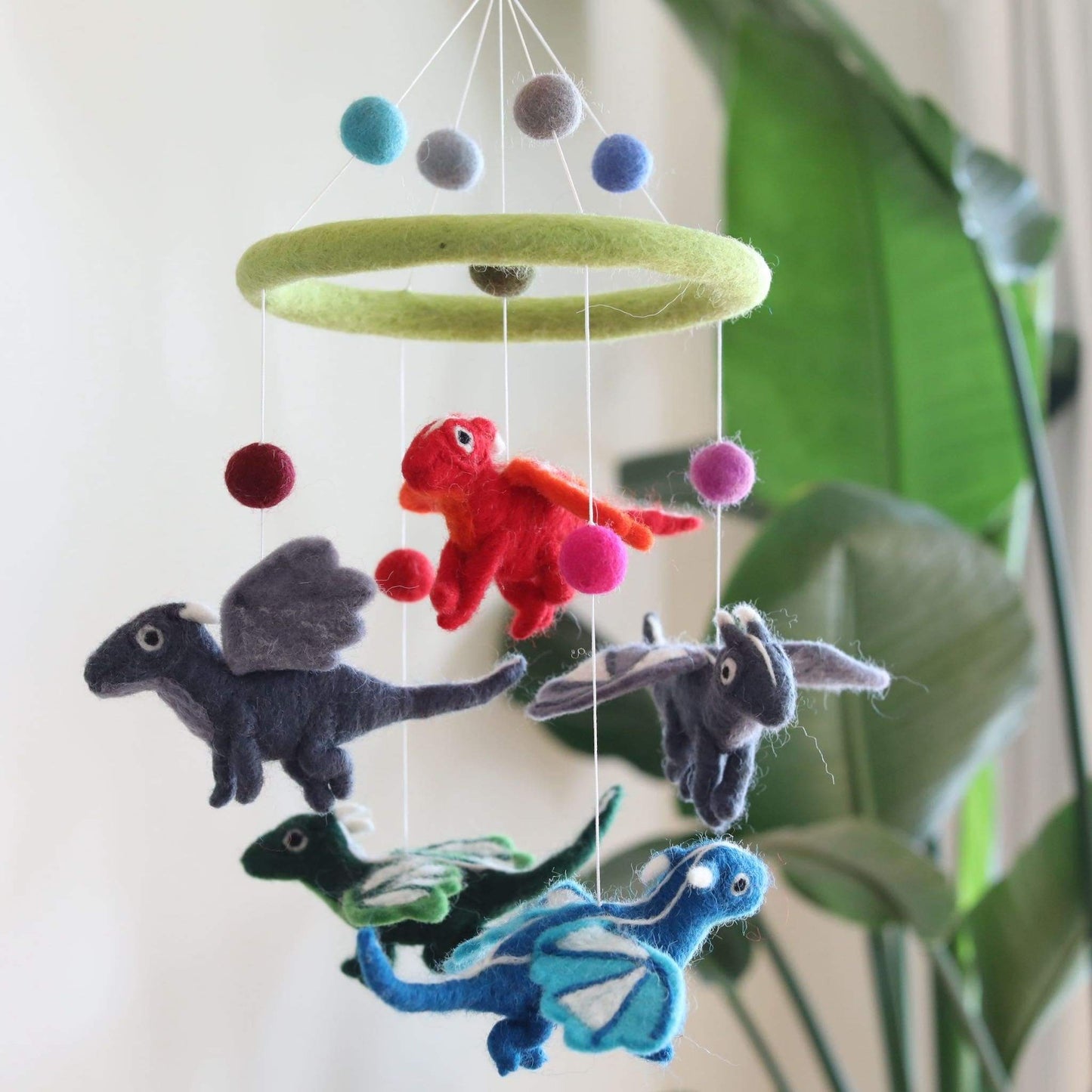 Felt Dragon Baby Mobile - Chickadees Wooden Toys