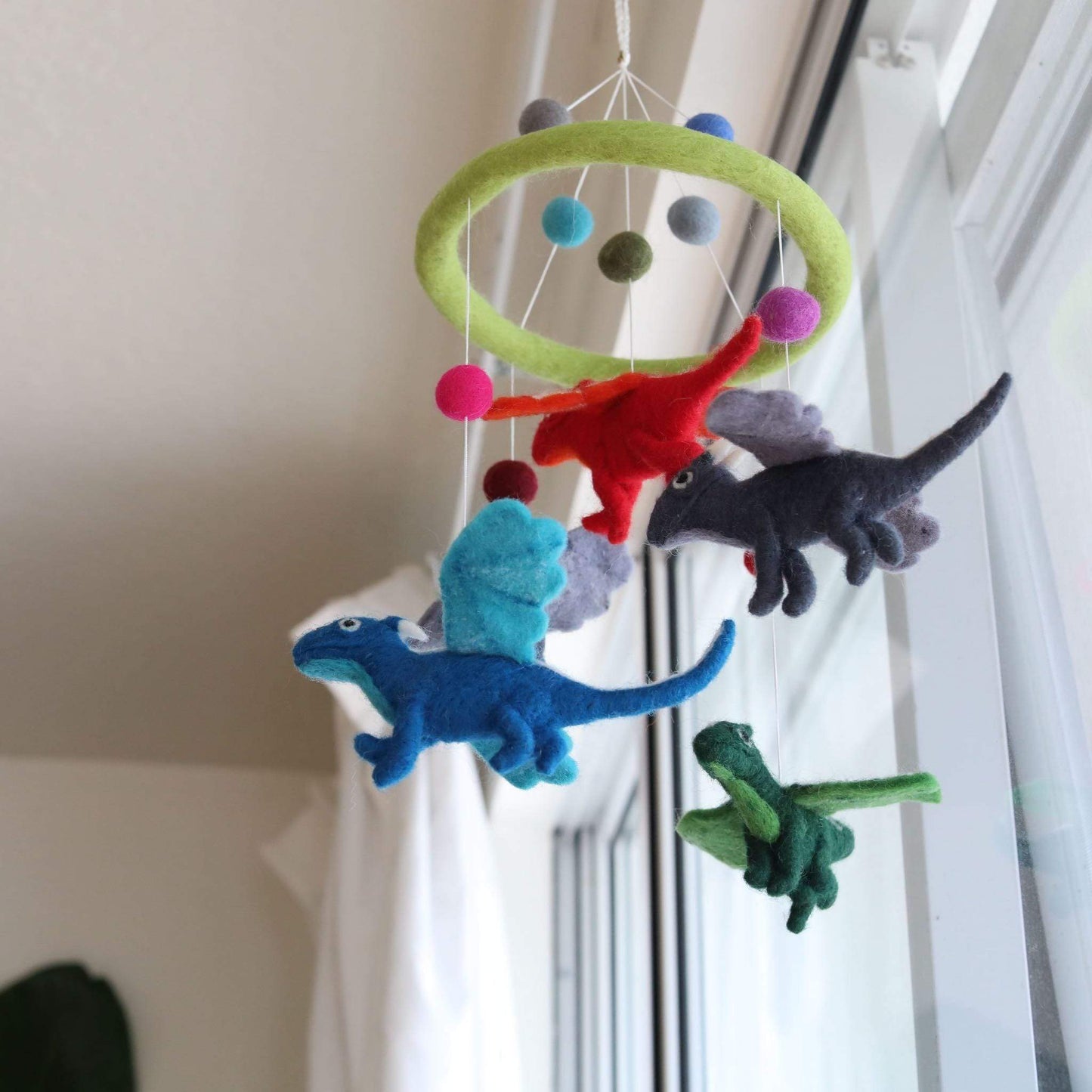Felt Dragon Baby Mobile - Chickadees Wooden Toys