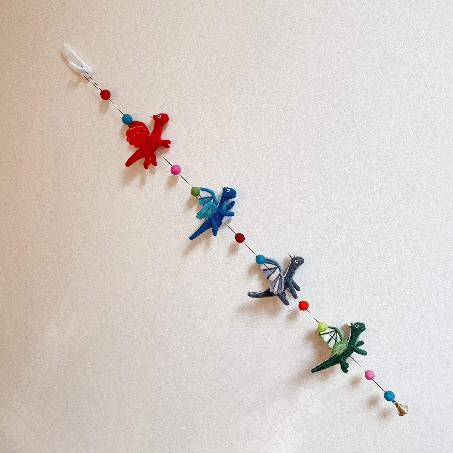 Felt Dragon Garland - Chickadees Wooden Toys