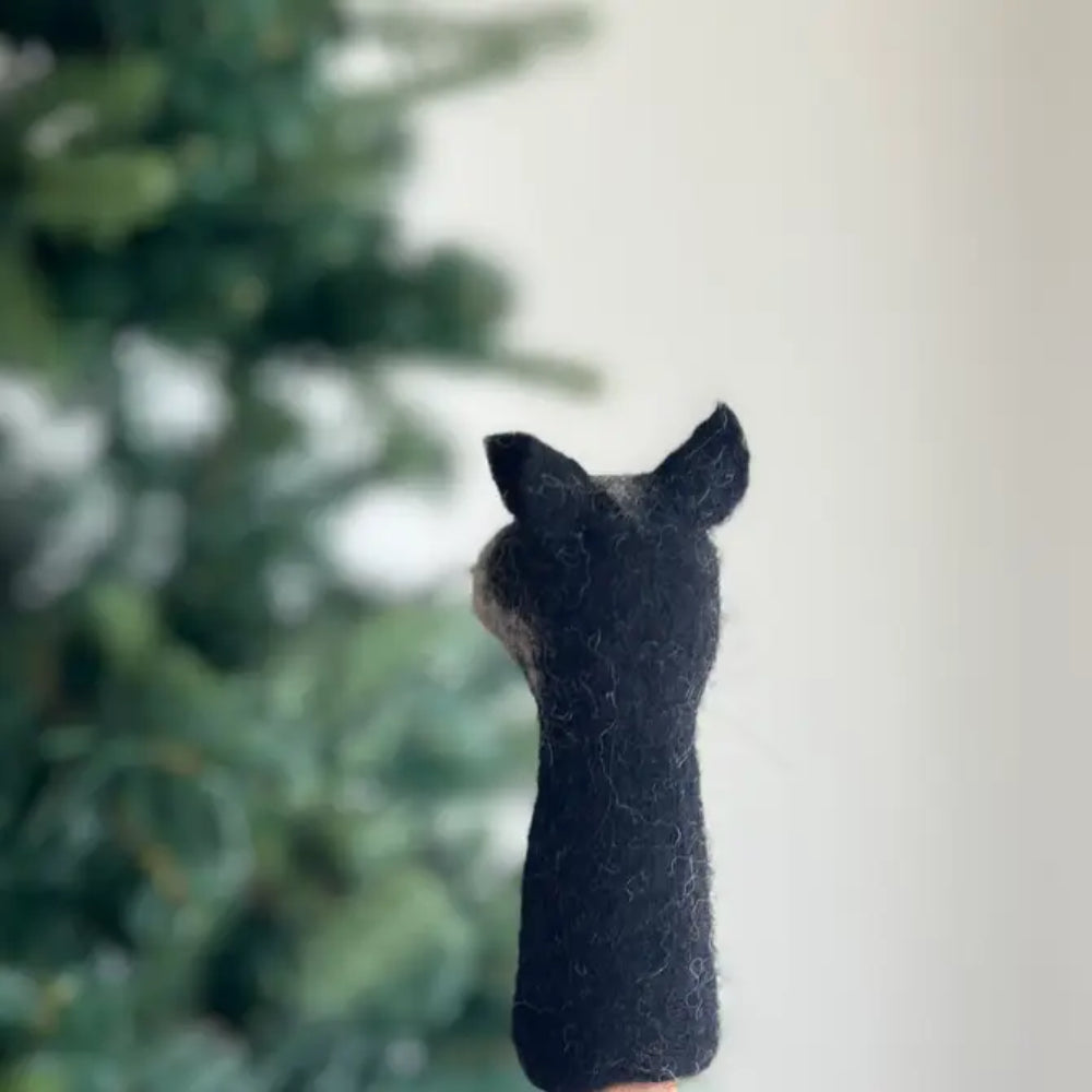 Felt Finger Puppet - Badger - Chickadees Wooden Toys