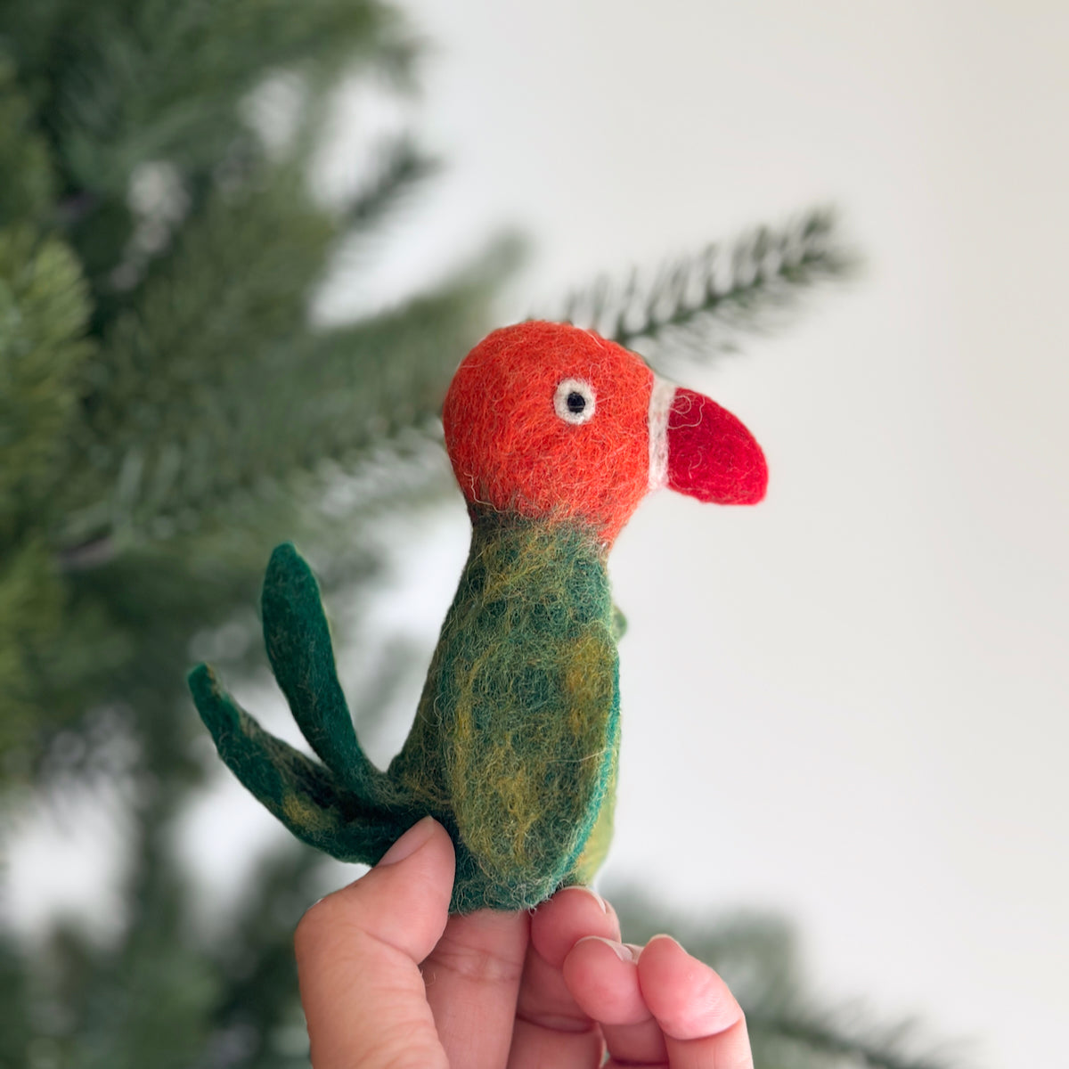 Felt Finger Puppet - Parrot - Chickadees Wooden Toys
