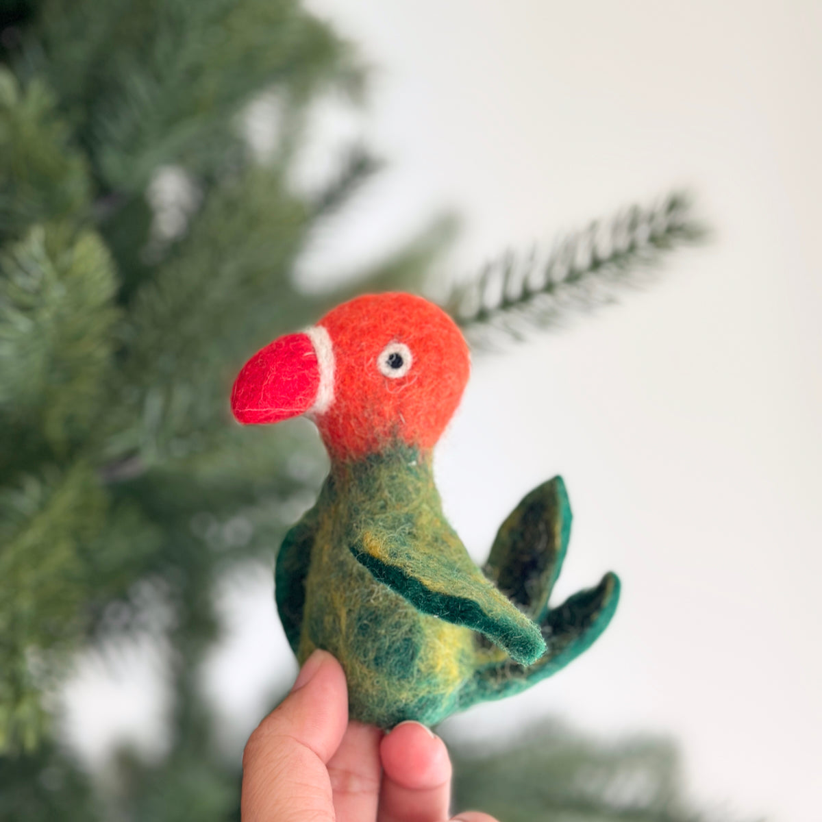 Felt Finger Puppet - Parrot - Chickadees Wooden Toys
