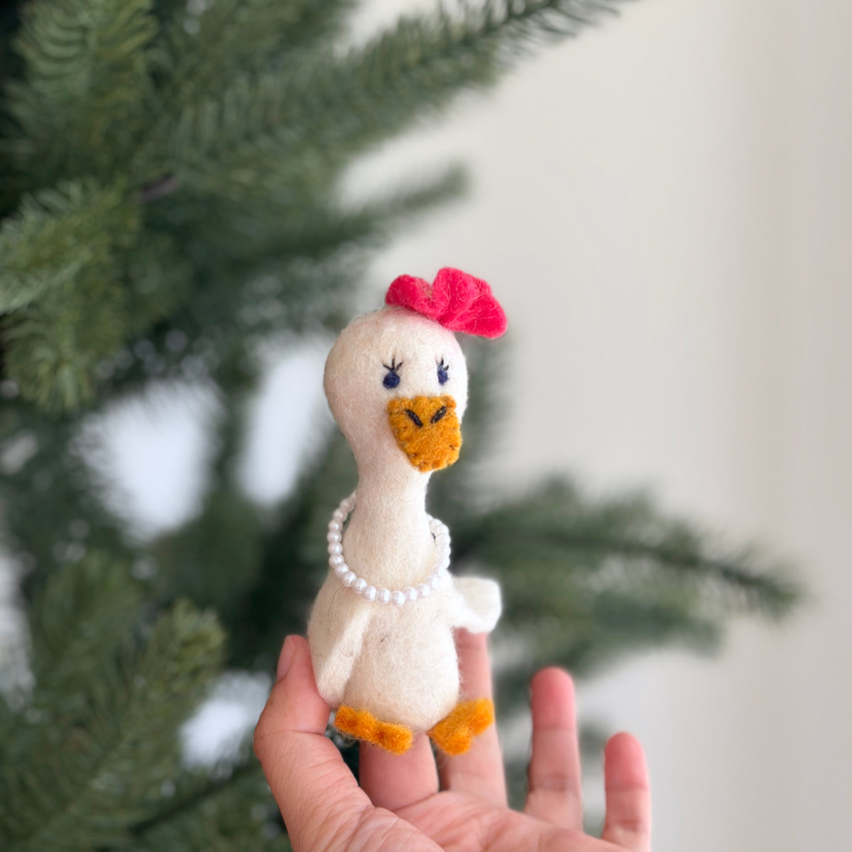 Felt Finger Puppets - Duck Couple on Honeymoon - Chickadees Wooden Toys