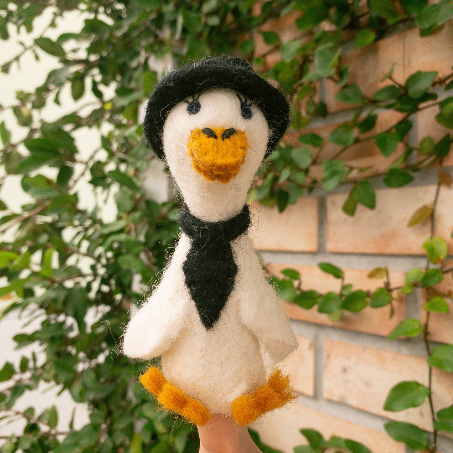 Felt Finger Puppets - Duck Couple on Honeymoon - Chickadees Wooden Toys