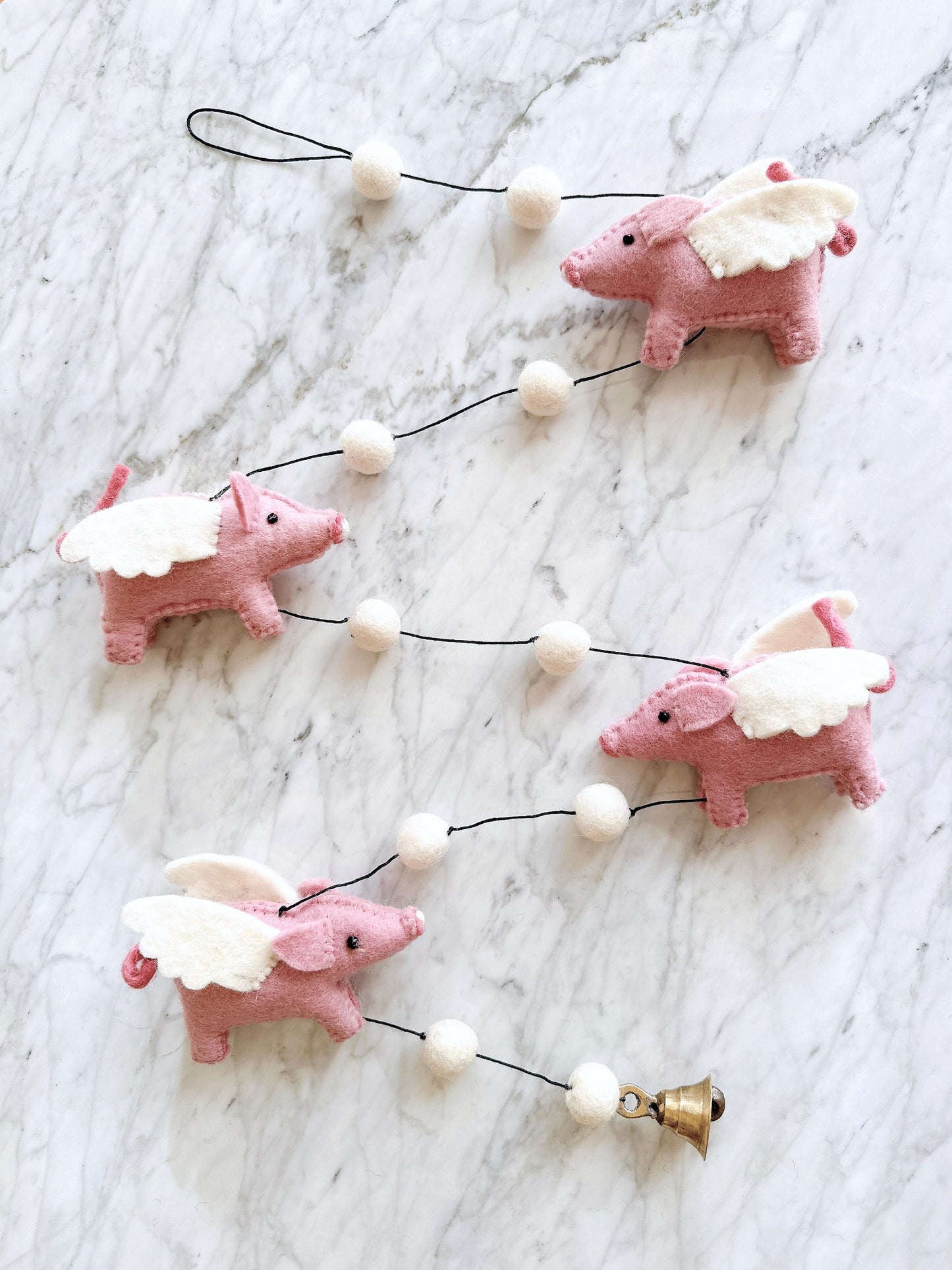 Felt Flying Pig Garland - Chickadees Wooden Toys