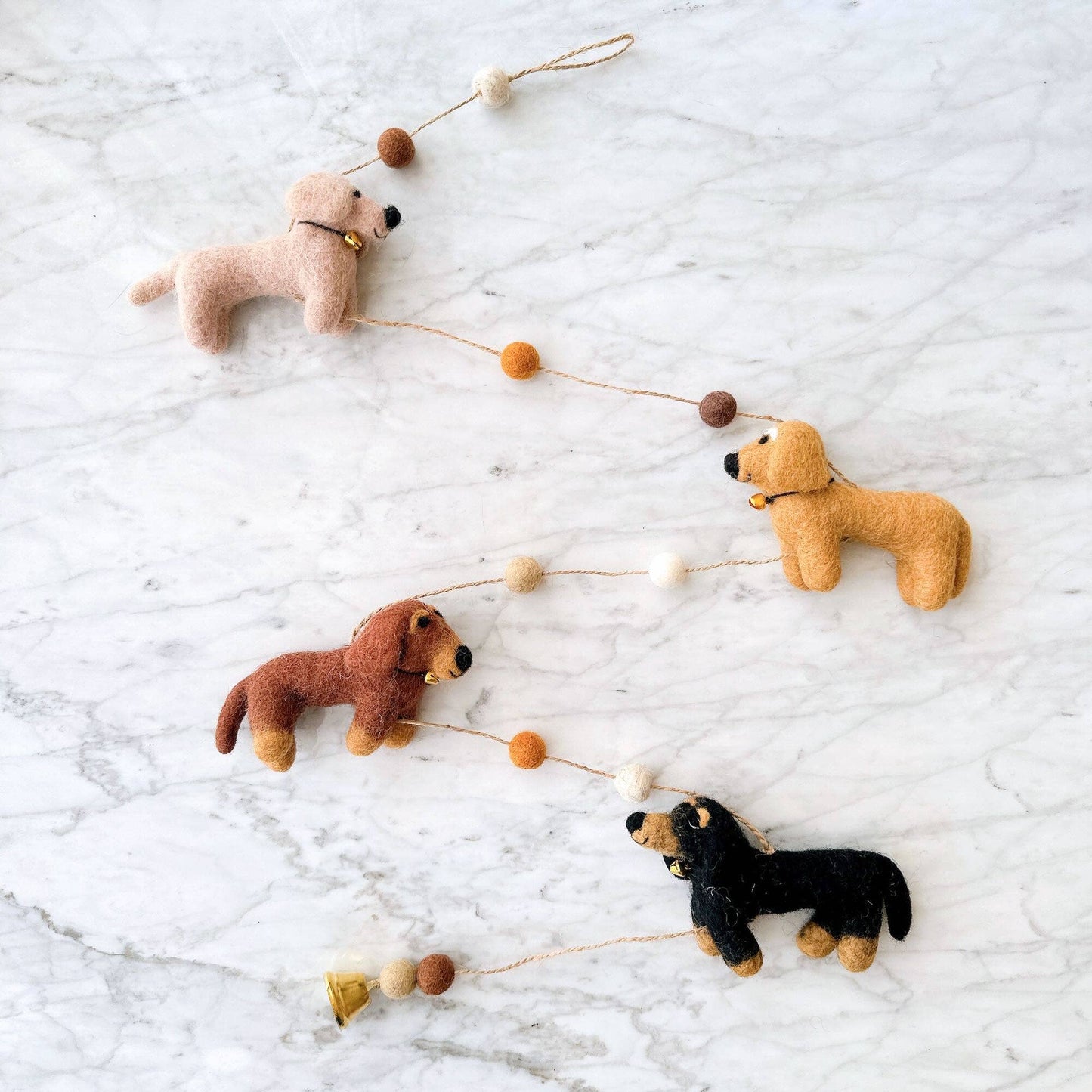 Felt Garland - Dachshund Dog - Chickadees Wooden Toys