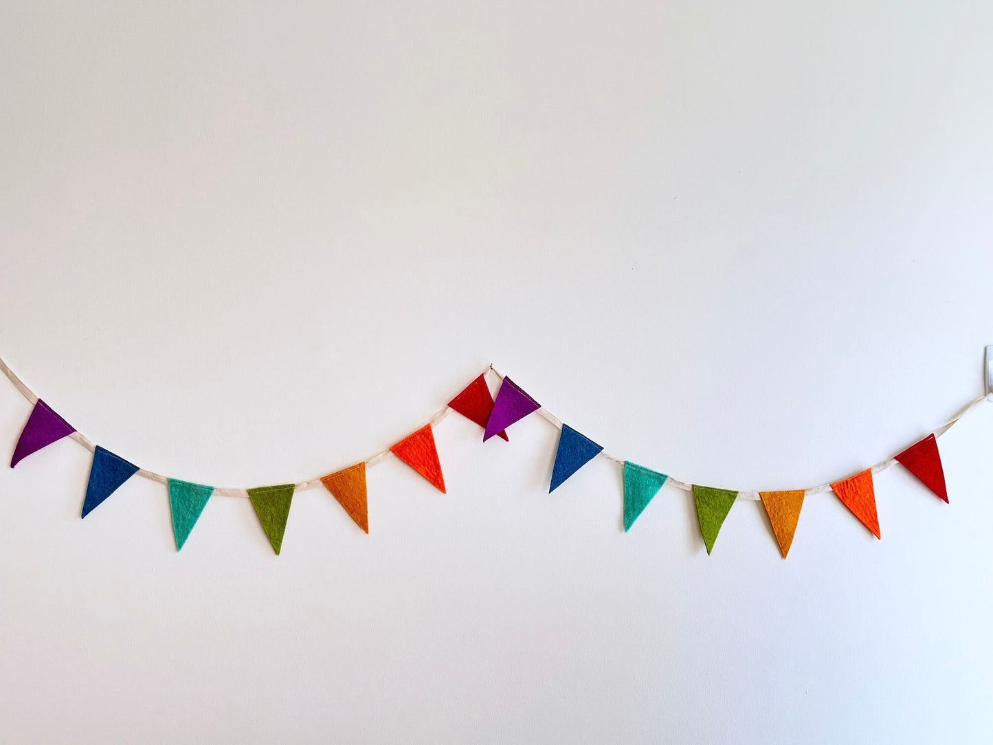 Felt Garland - Flag Party Banner - Chickadees Wooden Toys
