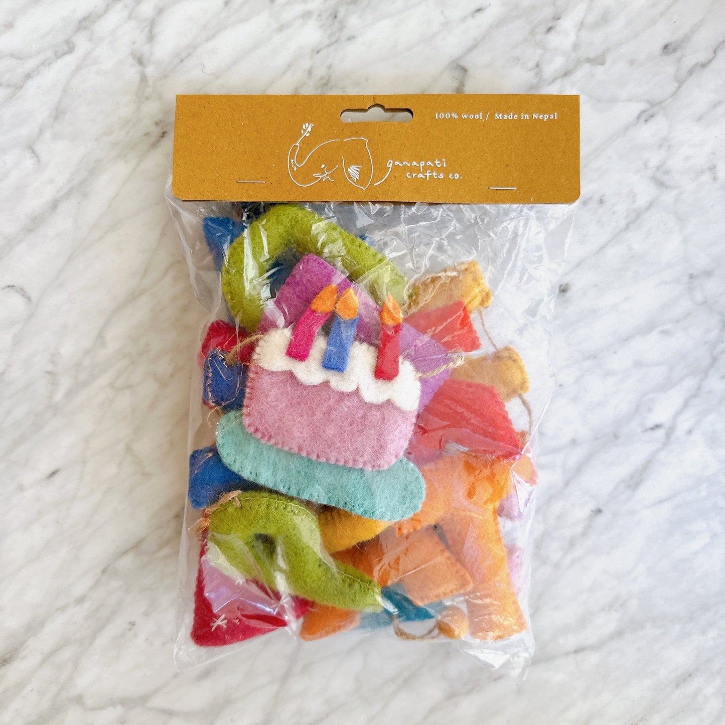 Felt Garland - Happy Birthday - Chickadees Wooden Toys