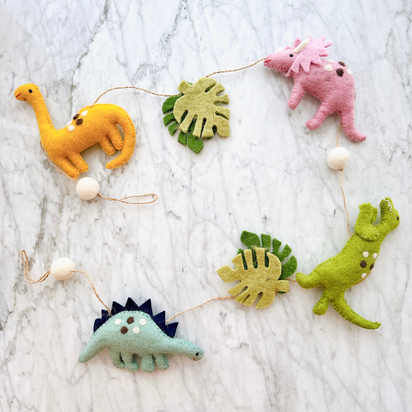 Felt Garland - Jurassic Dinosaur - Chickadees Wooden Toys