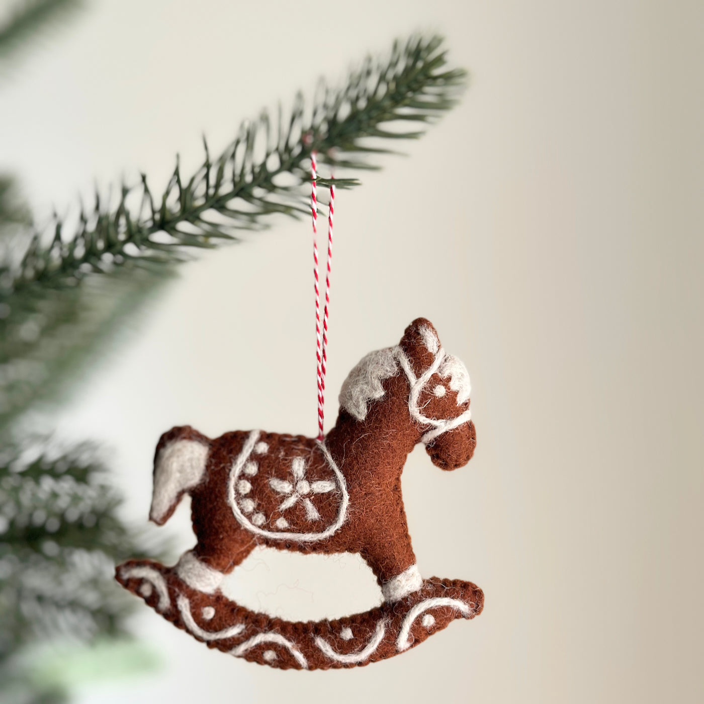 Felt Gingerbread Collection - Rocking Horse - Chickadees Wooden Toys