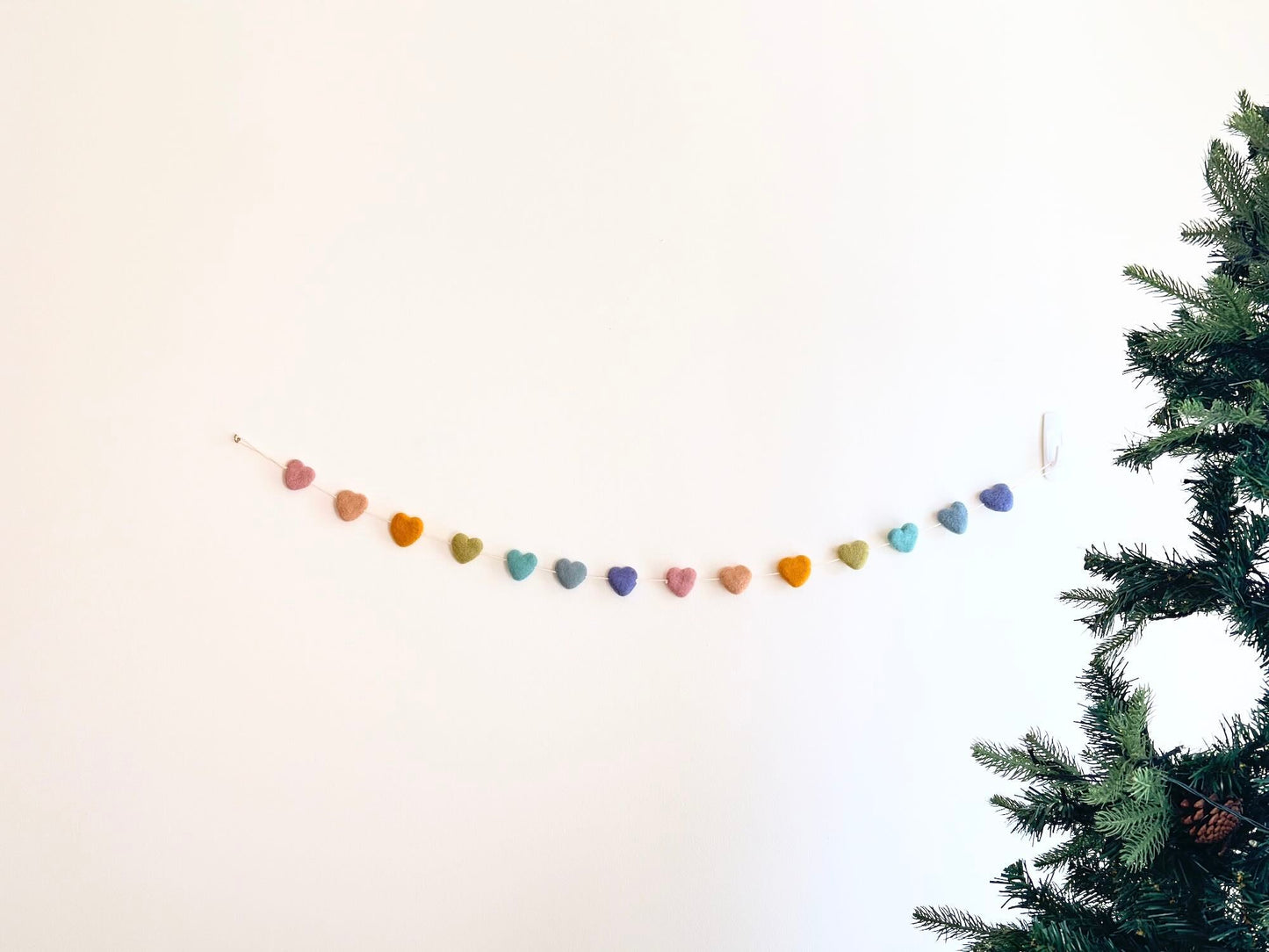 Felt Heart Garland - Chickadees Wooden Toys