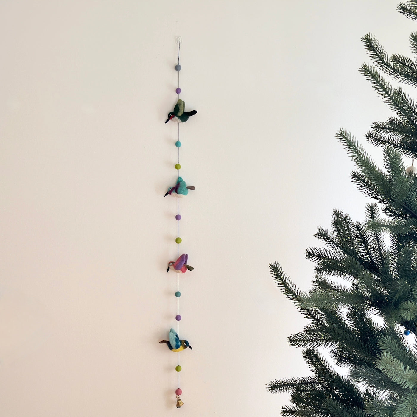 Felt Hummingbird Garland - Chickadees Wooden Toys