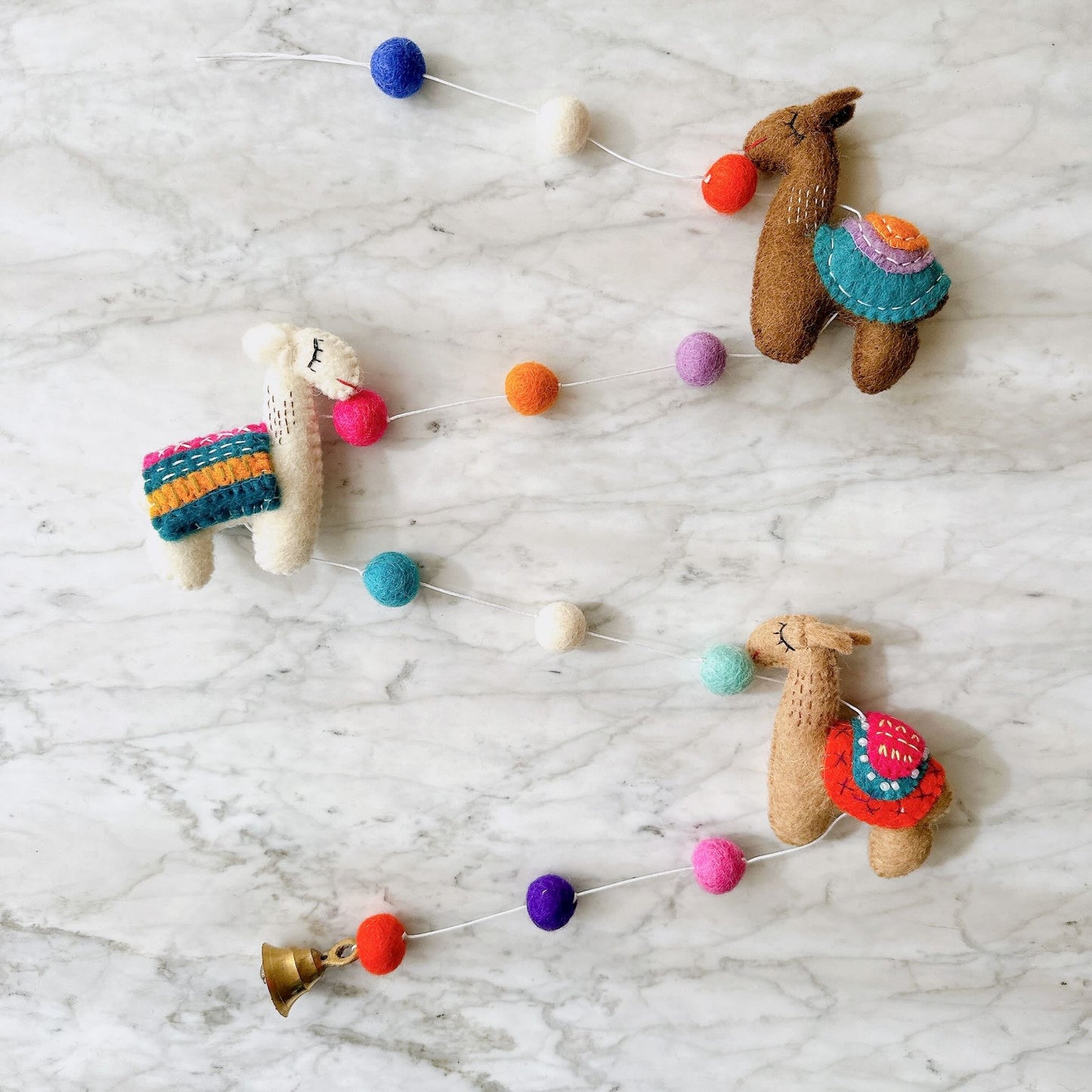 Felt Llama Garland 2 - Chickadees Wooden Toys