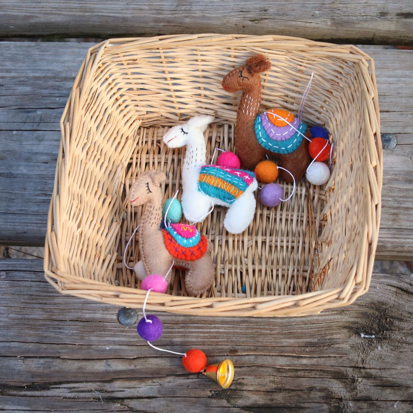 Felt Llama Garland 2 - Chickadees Wooden Toys